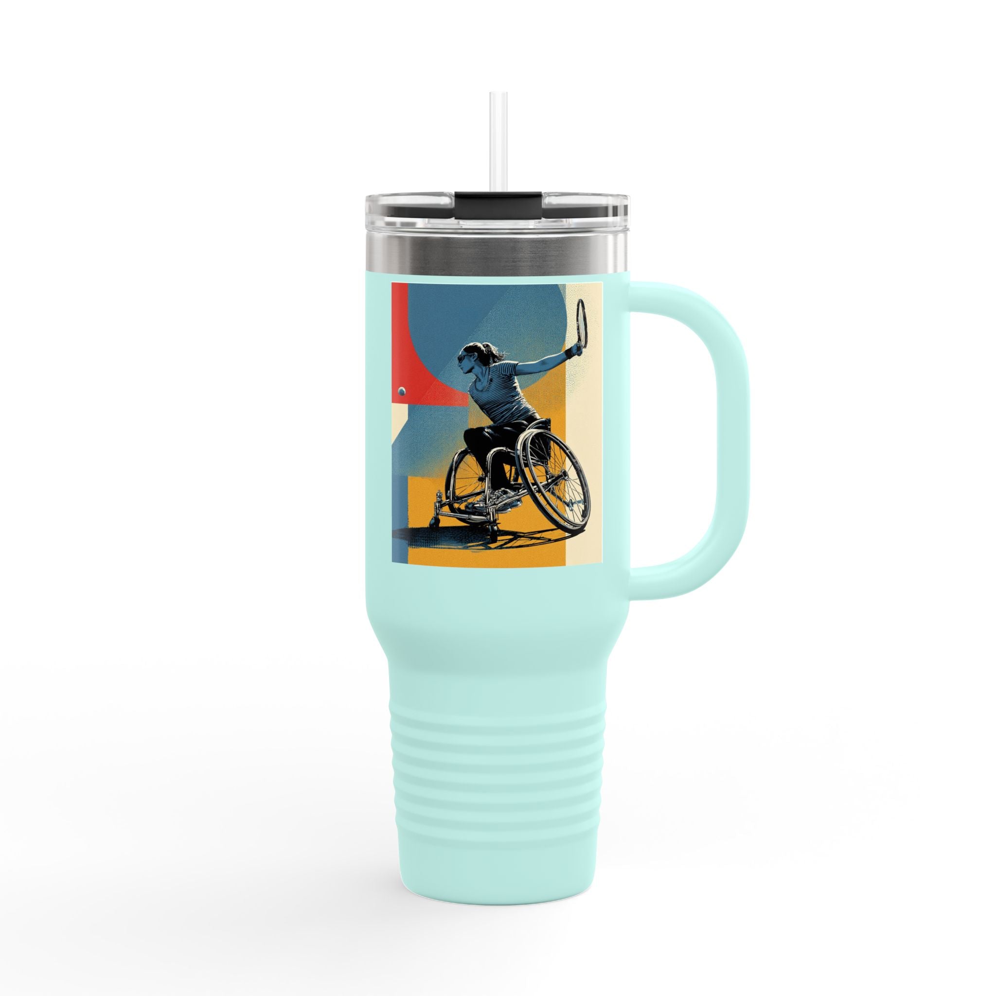 Vibrant Insulated Travel Mug, 40oz | Stylish Drinkware for Outdoor Adventures, Sports, Travel, Gifts
