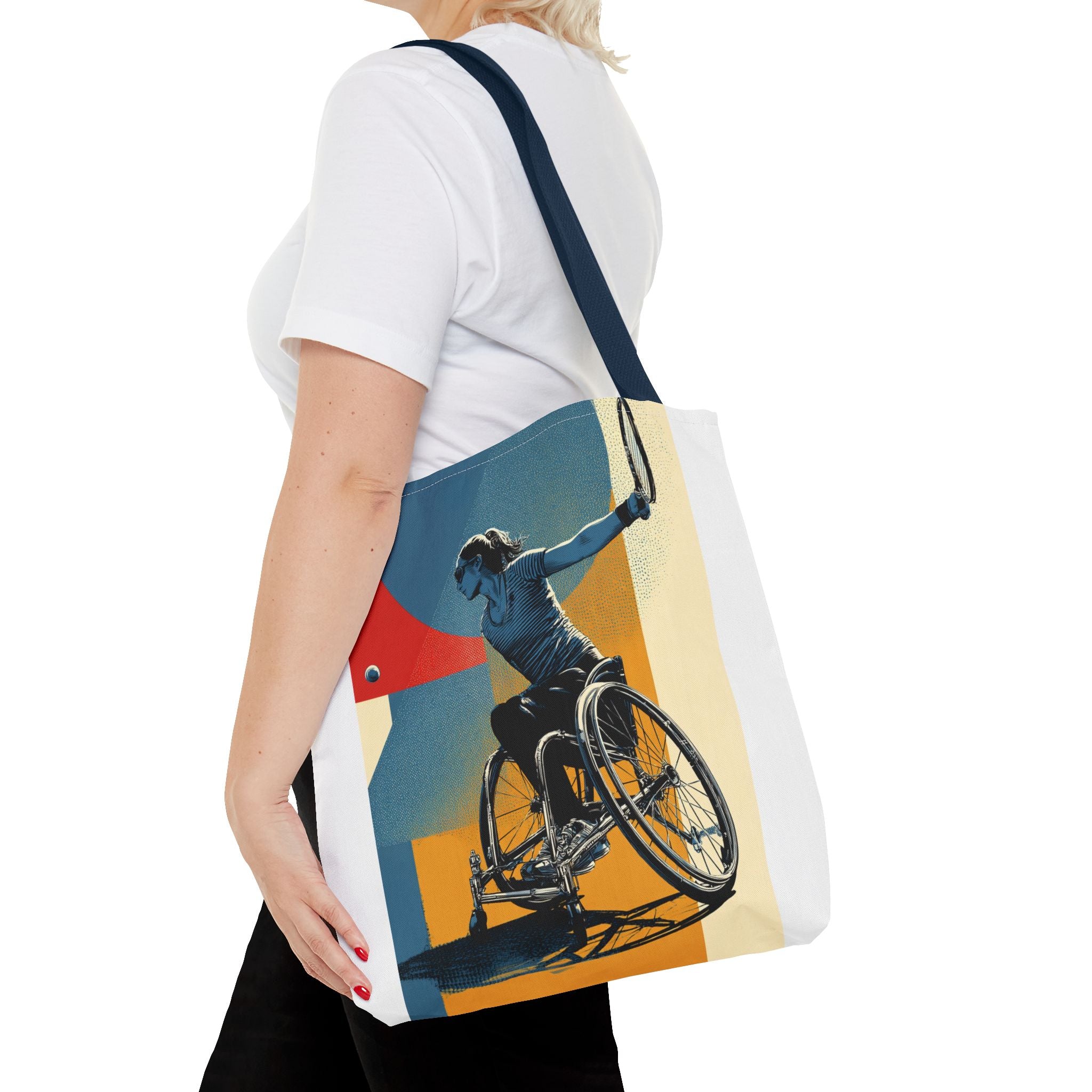Inspirational Wheelchair Sports Tote Bag | Motivational Gym Bag, Everyday Use, Eco-Friendly Gift, Unique Sporty Design