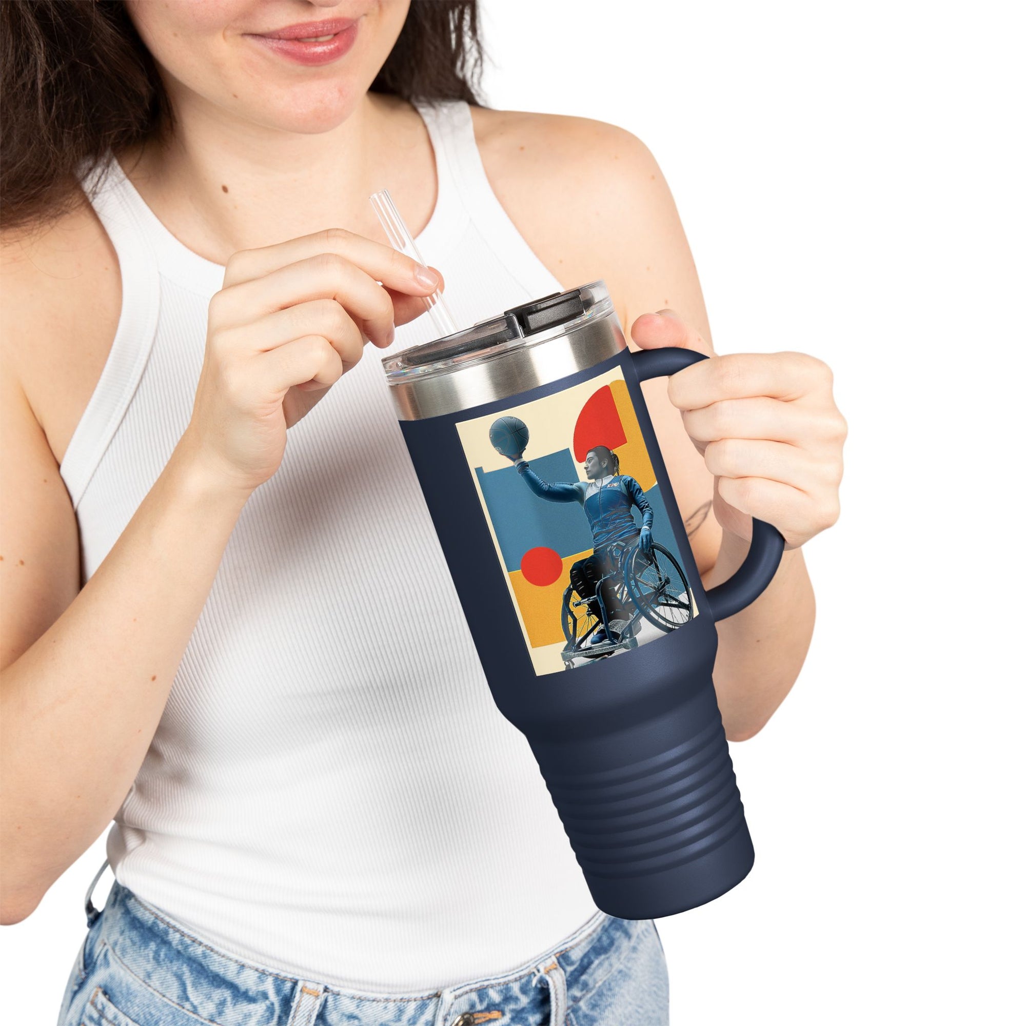 Vibrant Insulated Travel Mug, 40oz | Stylish Drinkware for Outdoor Adventures, Sports, Travel, Gifts