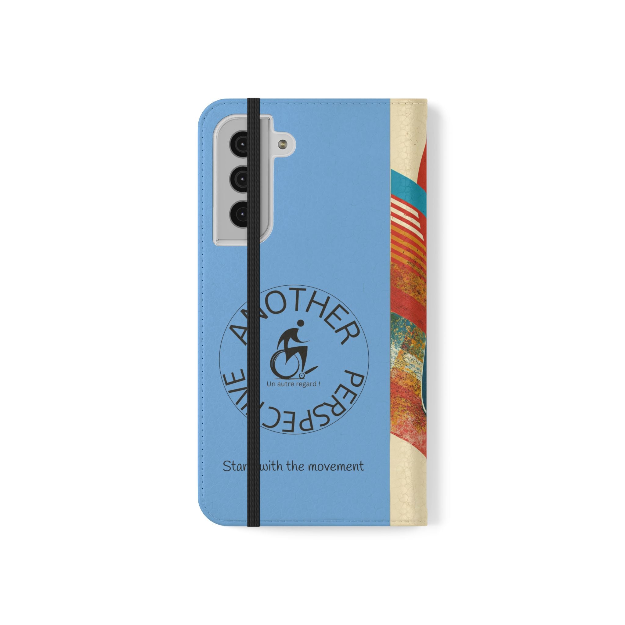 Mobility Advocate Flip Case for Phone Wheelchair, Supportive Gift for Activists, Stylish Wallet Phone Case, Perfect for Everyday Use
