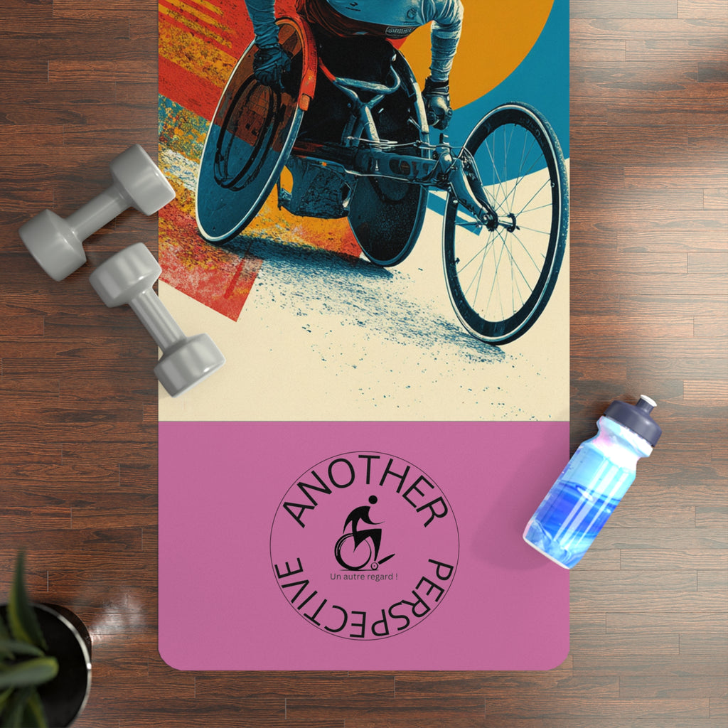 Rubber Yoga Mat with Inspirational Design - Ideal for Fitness Lovers, Home Workouts, Yoga Classes, Mindfulness, Gift for Yogis
