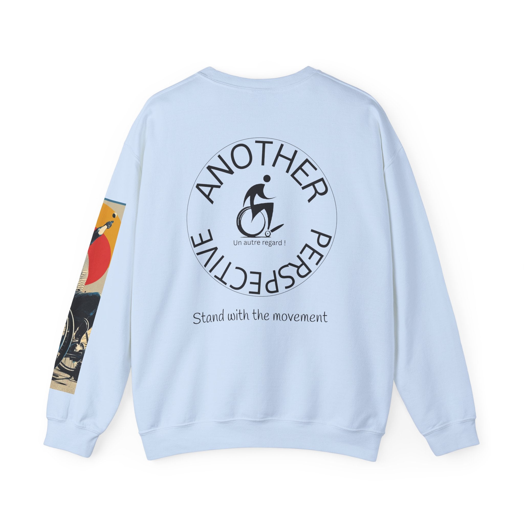 Inclusive WheelChair Tennis Sports Themed Sweatshirt for Empowerment, Unisex Heavy Blend Crewneck, Inspirational Gift for Activists