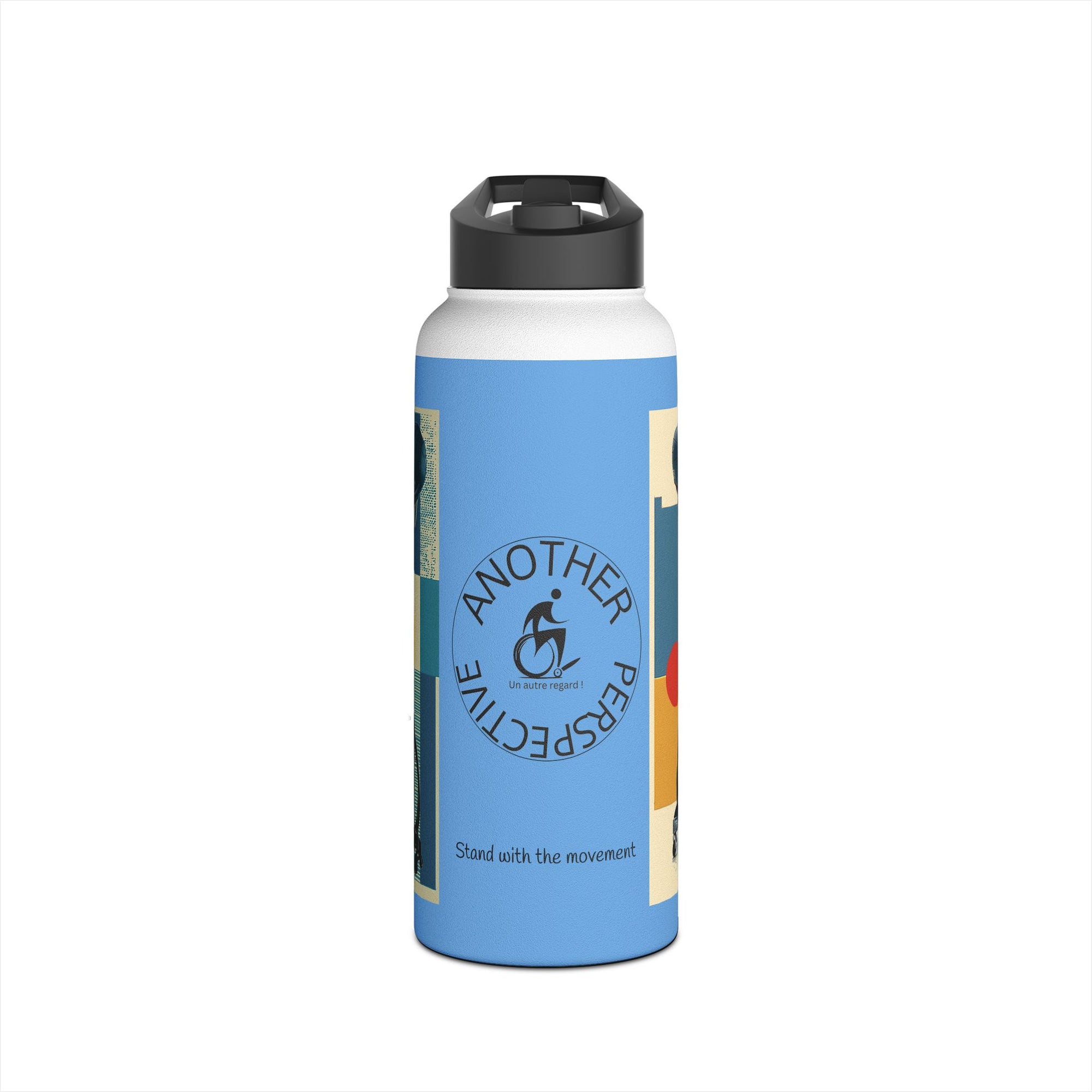 Colorful Stainless Steel Water Bottle – Para-sport Design, Eco-Friendly Hydration, Gift Idea for All Athletes, Travel Mug, Fitness Accessory