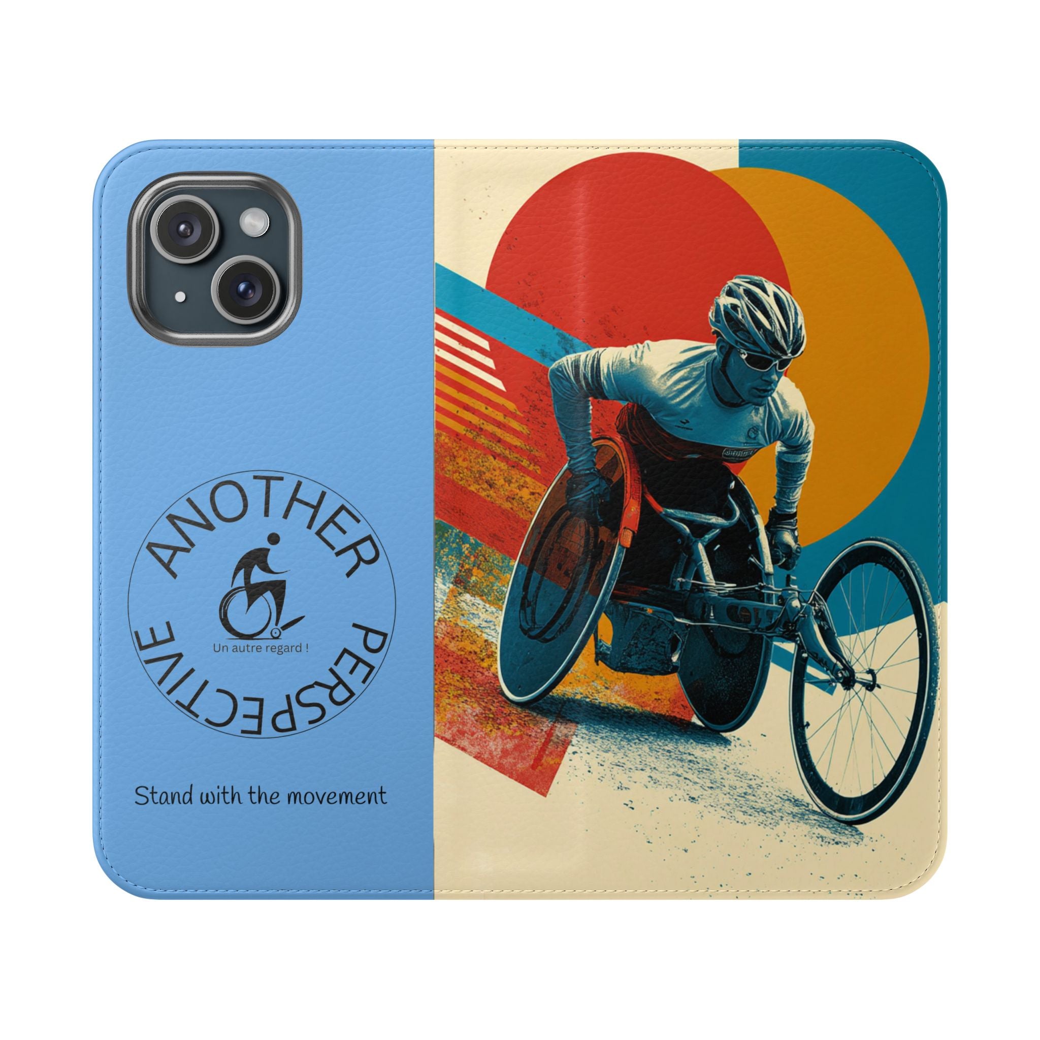Mobility Advocate Flip Case for Phone Wheelchair, Supportive Gift for Activists, Stylish Wallet Phone Case, Perfect for Everyday Use