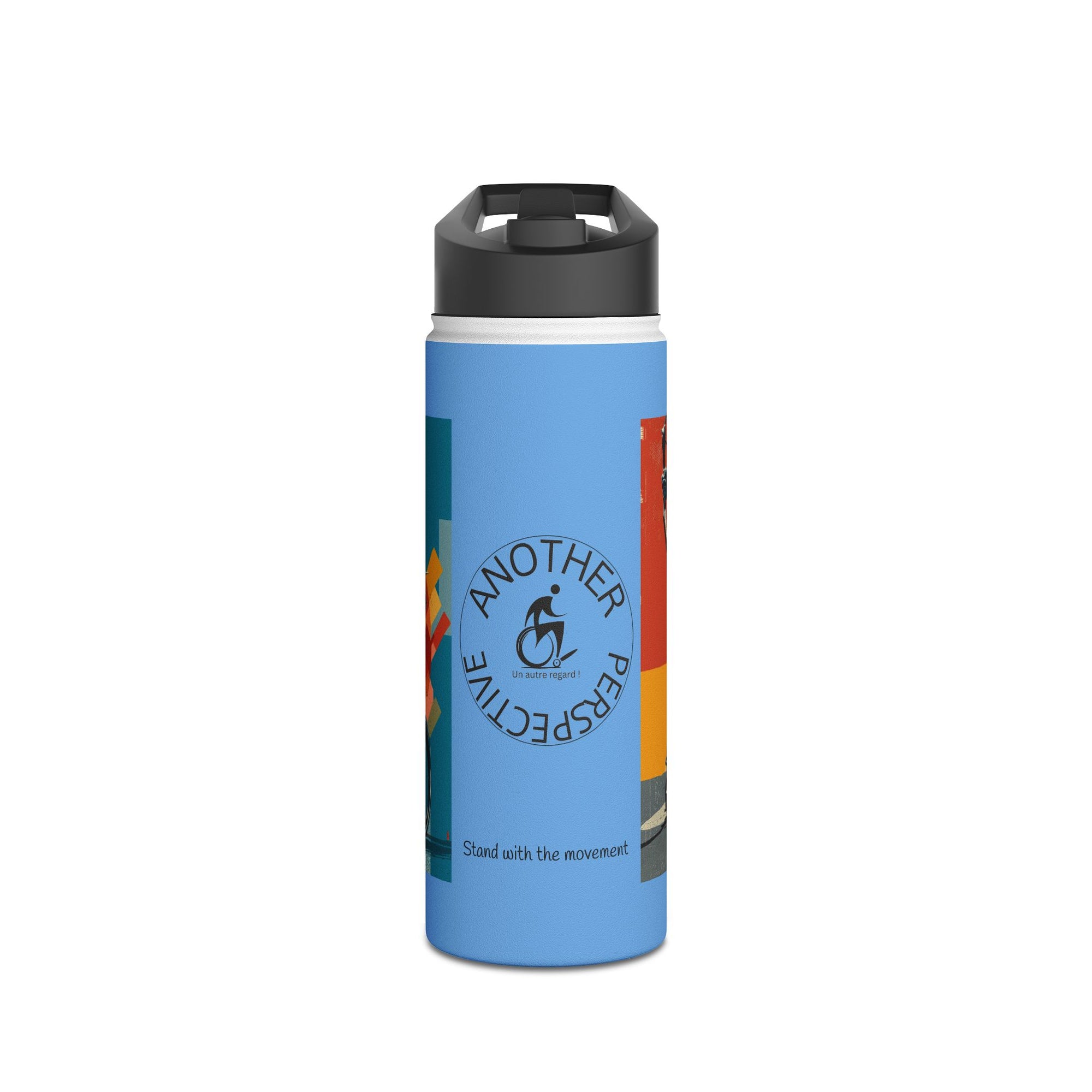 Colorful Stainless Steel Water Bottle – Para-sport Archery Design, Eco-Friendly Hydration, Gift Idea for All Athletes, Travel Mug, Fitness Accessory