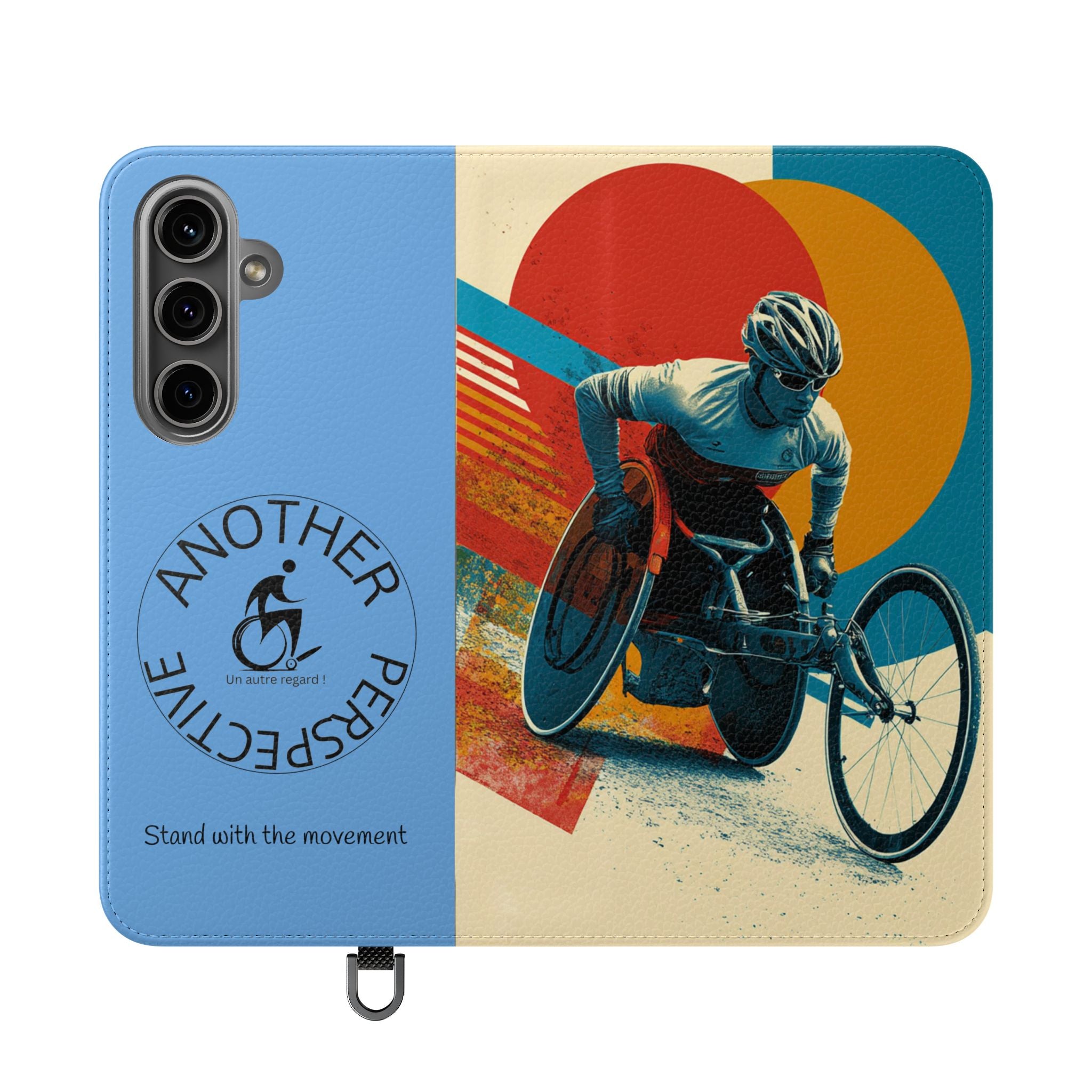 Mobility Advocate Flip Case for Phone Wheelchair, Supportive Gift for Activists, Stylish Wallet Phone Case, Perfect for Everyday Use