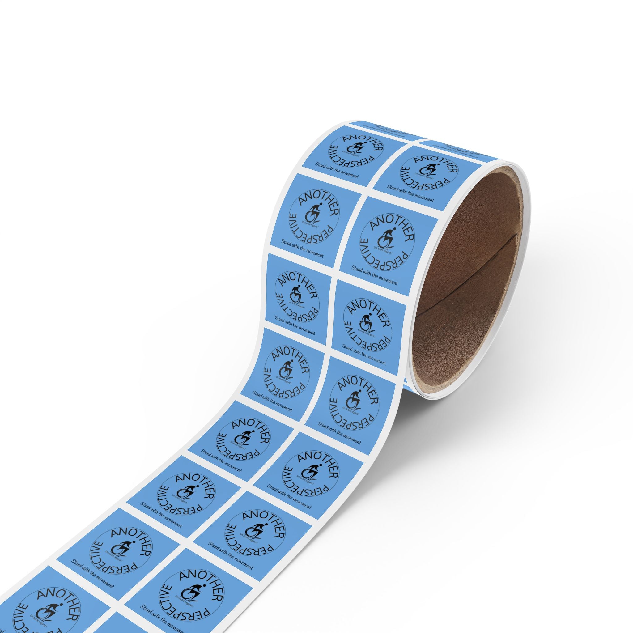 Empowerment Square Sticker Rolls - Perfect for Advocacy Campaigns, Fundraisers, Events, Awareness Initiatives, Gift Wrapping