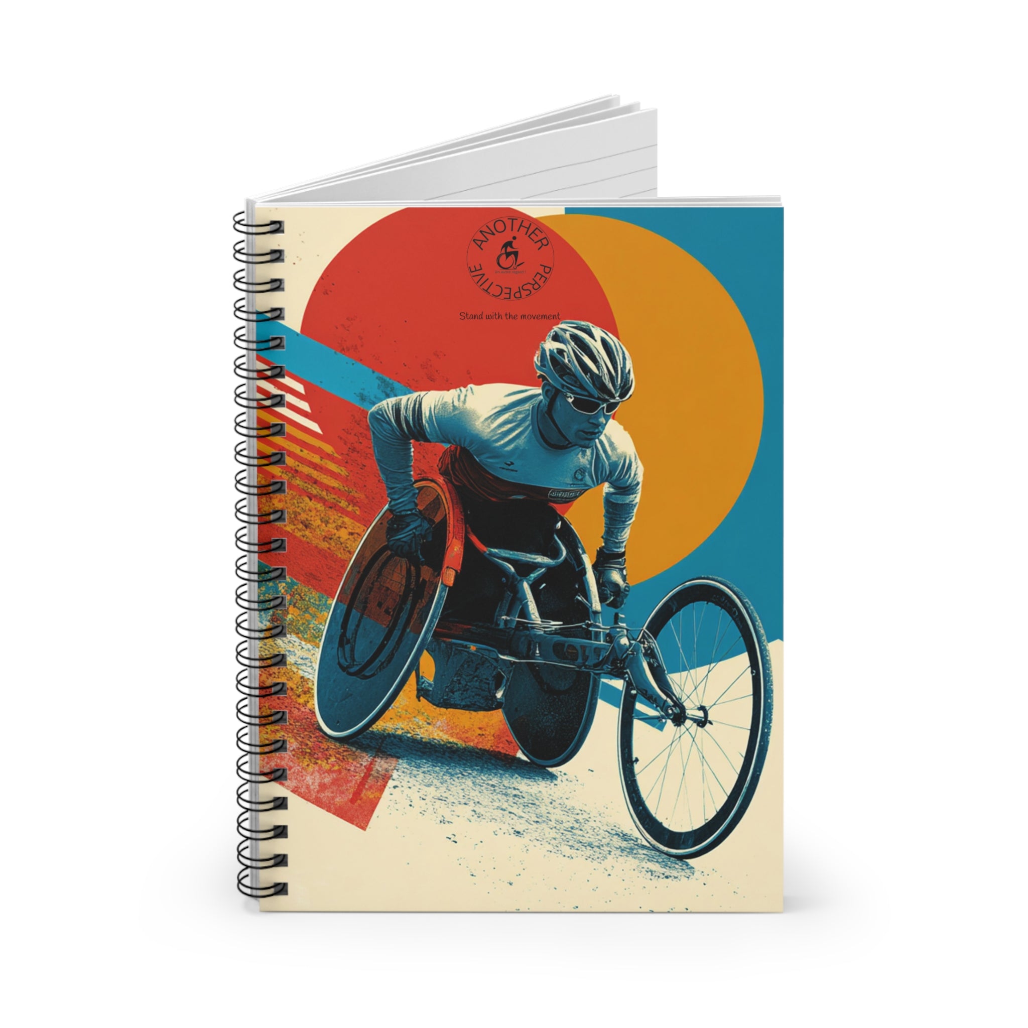 Inspirational Spiral Notebook WheelChair Course- Empowering Artwork, Ideal for Goal-Setting, Journaling, Gifts for Athletes, Rehab Tools, Women's Empowerment