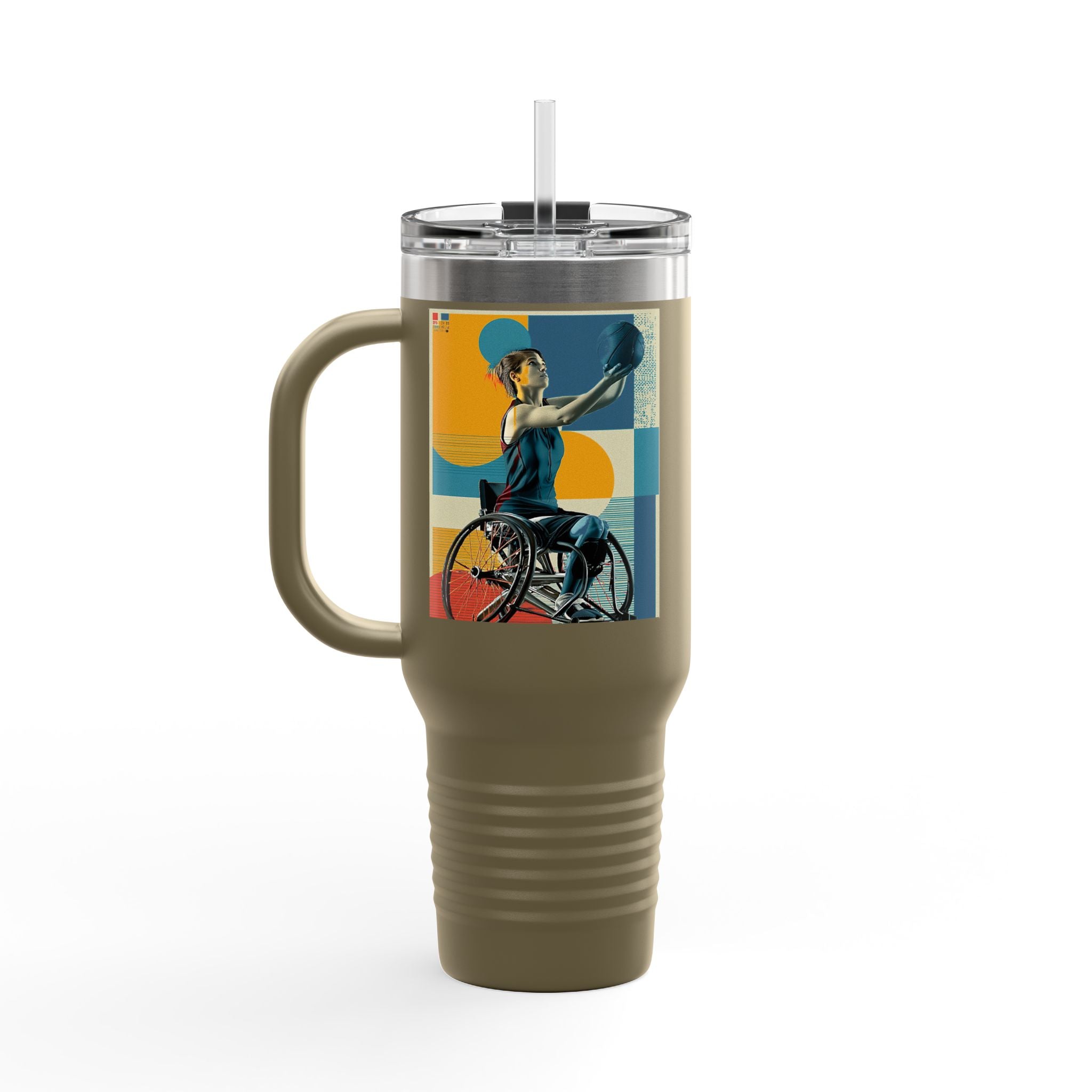 Vibrant Insulated Travel Mug, 40oz | Stylish Drinkware for Outdoor Adventures, Sports, Travel, Gifts