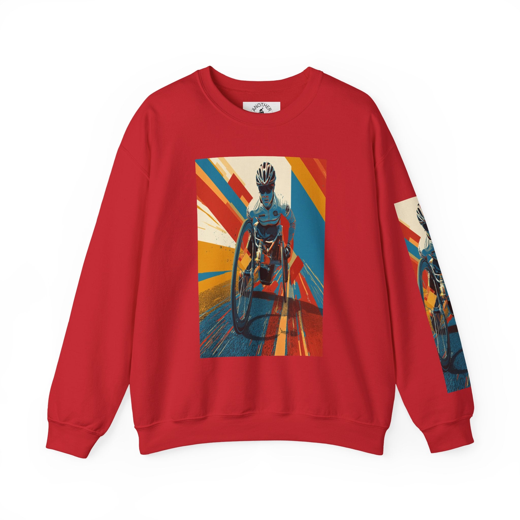 Inclusive WheelChair Course Sports Themed Sweatshirt for Empowerment, Unisex Heavy Blend Crewneck, Inspirational Gift for Activists