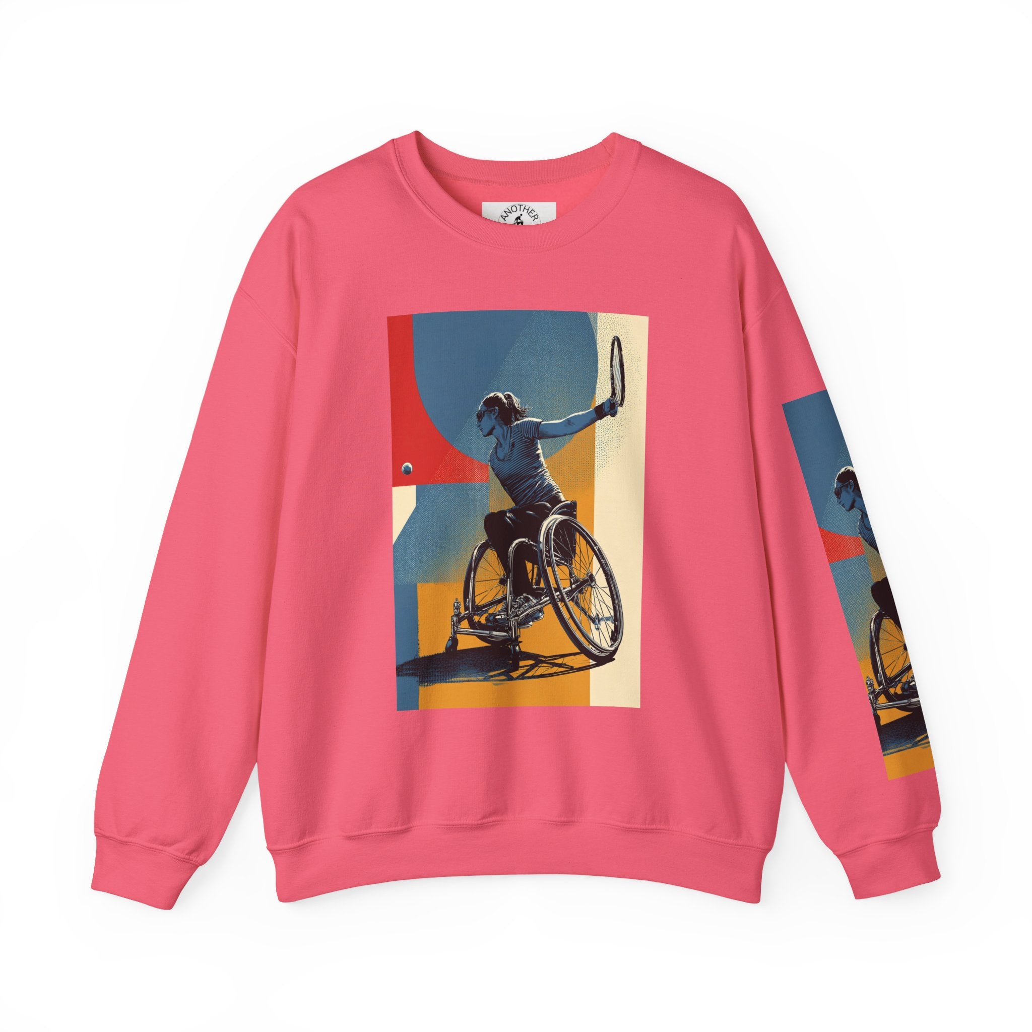 Inclusive WheelChair Course Sports Themed Sweatshirt for Empowerment, Unisex Heavy Blend Crewneck, Inspirational Gift for Activists