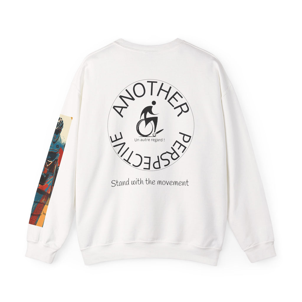 Inclusive WheelChair Course Sports Themed Sweatshirt for Empowerment, Unisex Heavy Blend Crewneck, Inspirational Gift for Activists