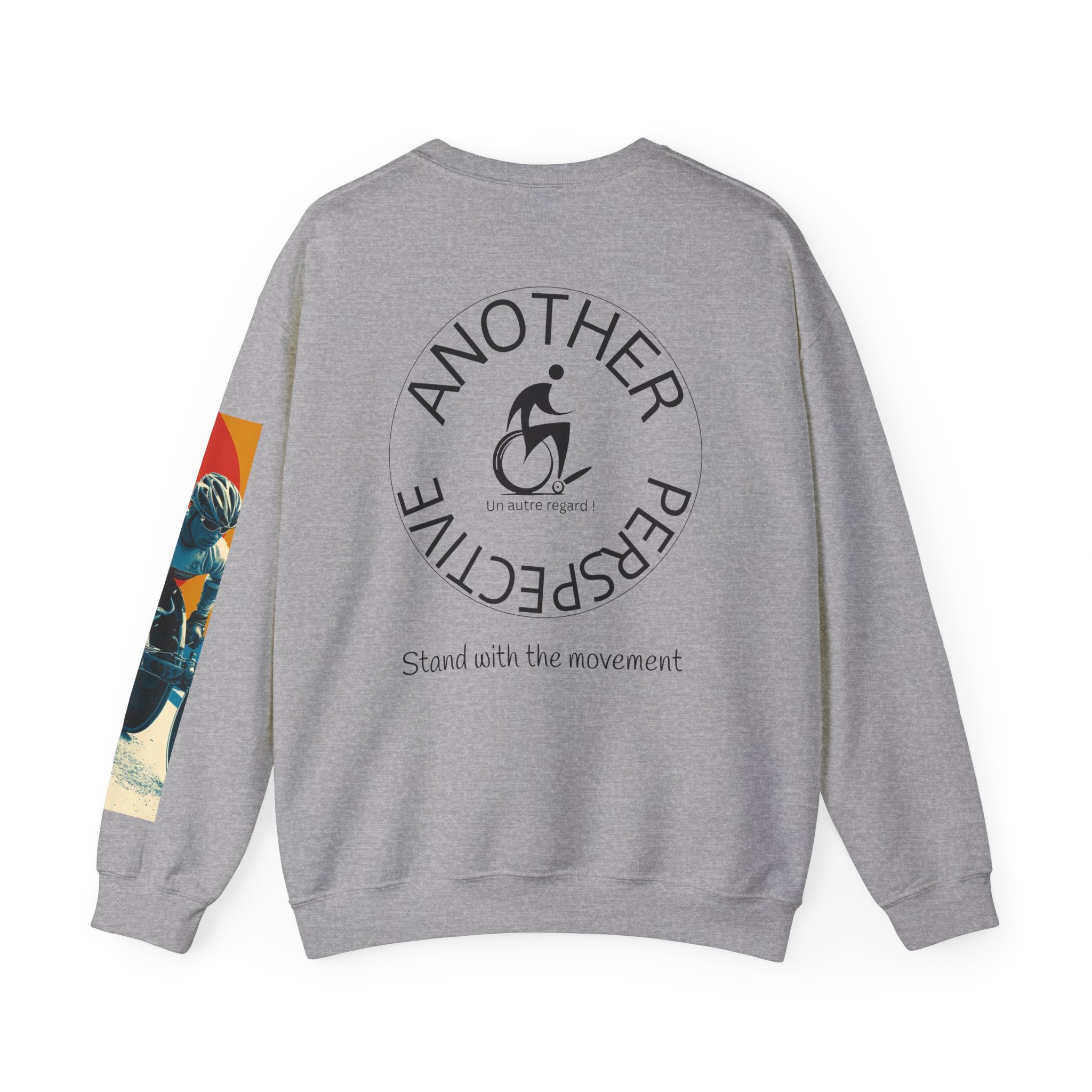Inclusive WheelChair Course Sports Themed Sweatshirt for Empowerment, Unisex Heavy Blend Crewneck, Inspirational Gift for Activists