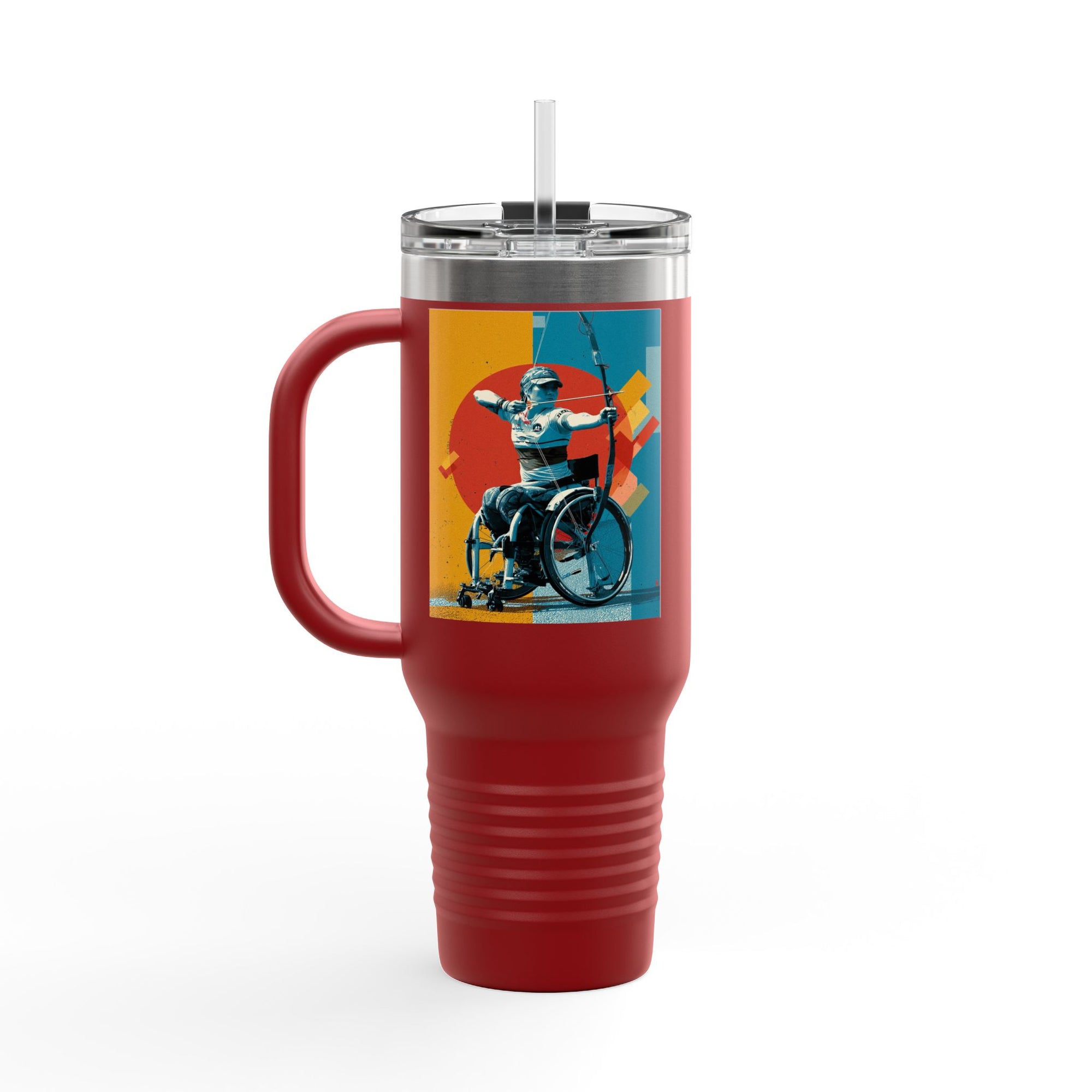 Vibrant Insulated Travel Mug for On-the-Go Coffee Lovers, Motivational Mug, Daily Hydration, Sports Enthusiast Gift