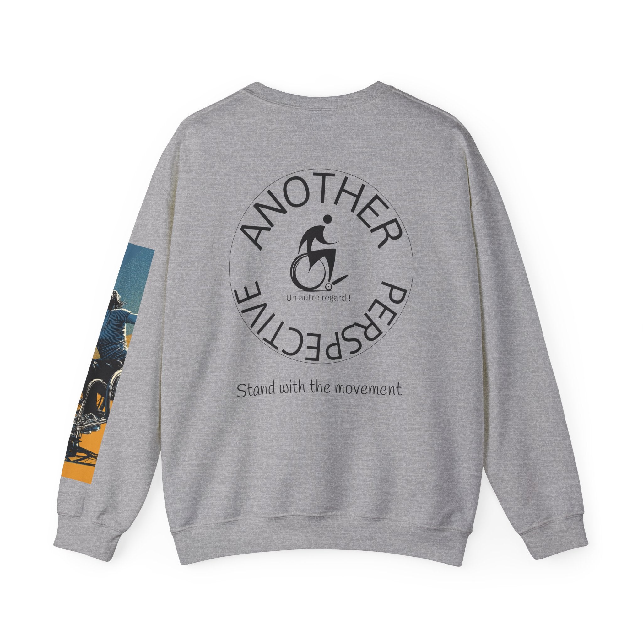 Inclusive WheelChair Course Sports Themed Sweatshirt for Empowerment, Unisex Heavy Blend Crewneck, Inspirational Gift for Activists