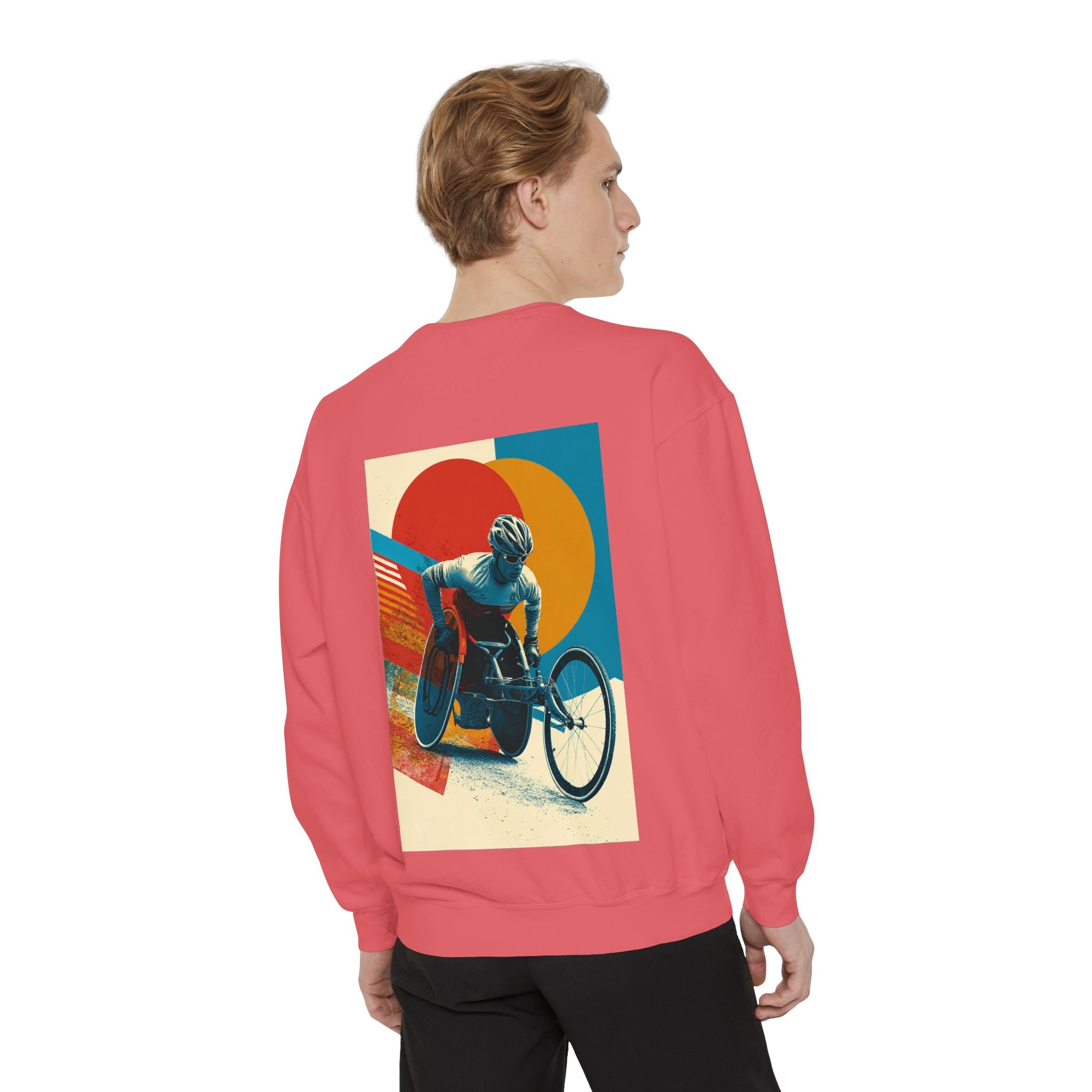 Inspirational Unisex Sweatshirt - Motivational Sports Wheelchair course Design | Perfect for Coaches, Athletes, Gifts, Casual Wear, and Events