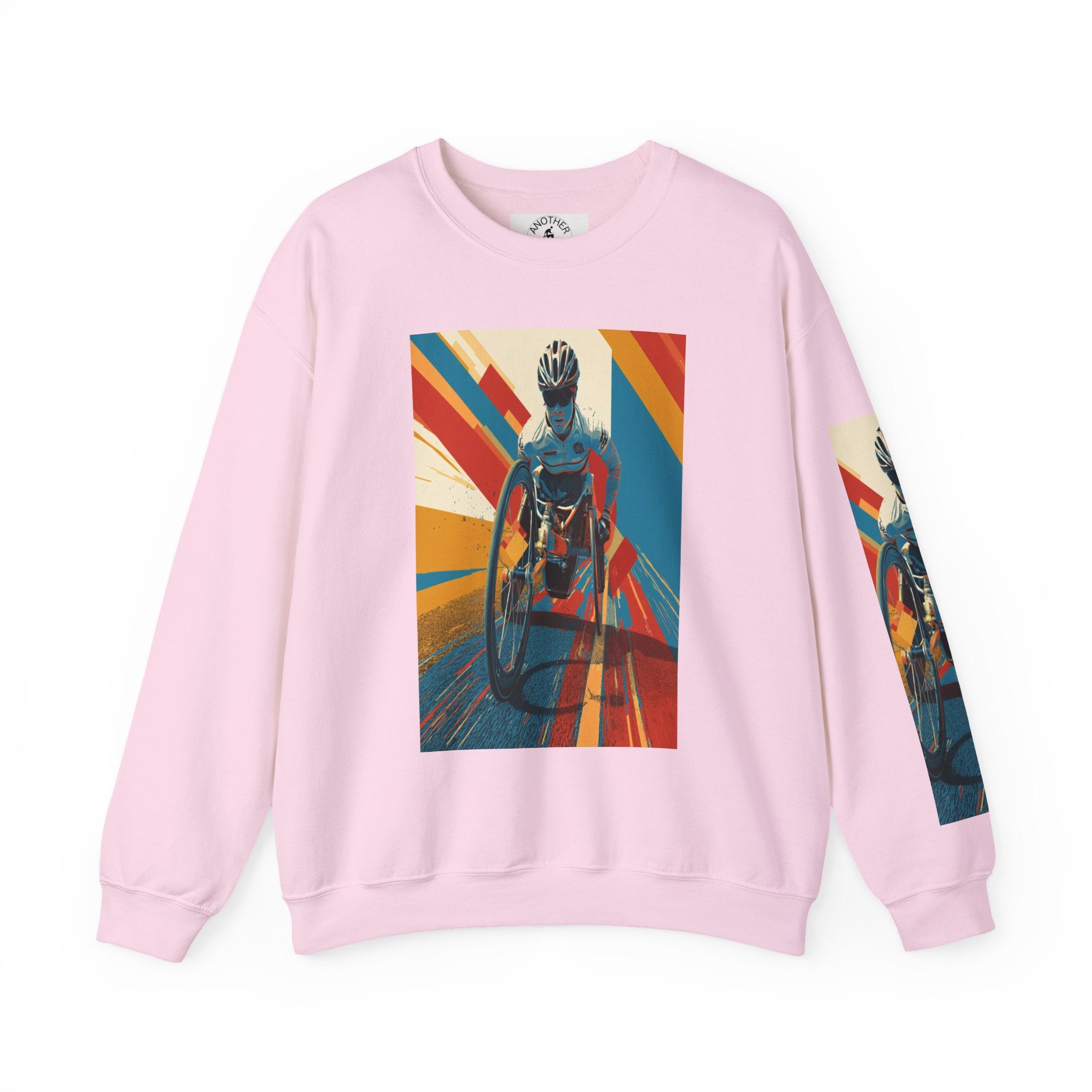 Inclusive WheelChair Course Sports Themed Sweatshirt for Empowerment, Unisex Heavy Blend Crewneck, Inspirational Gift for Activists