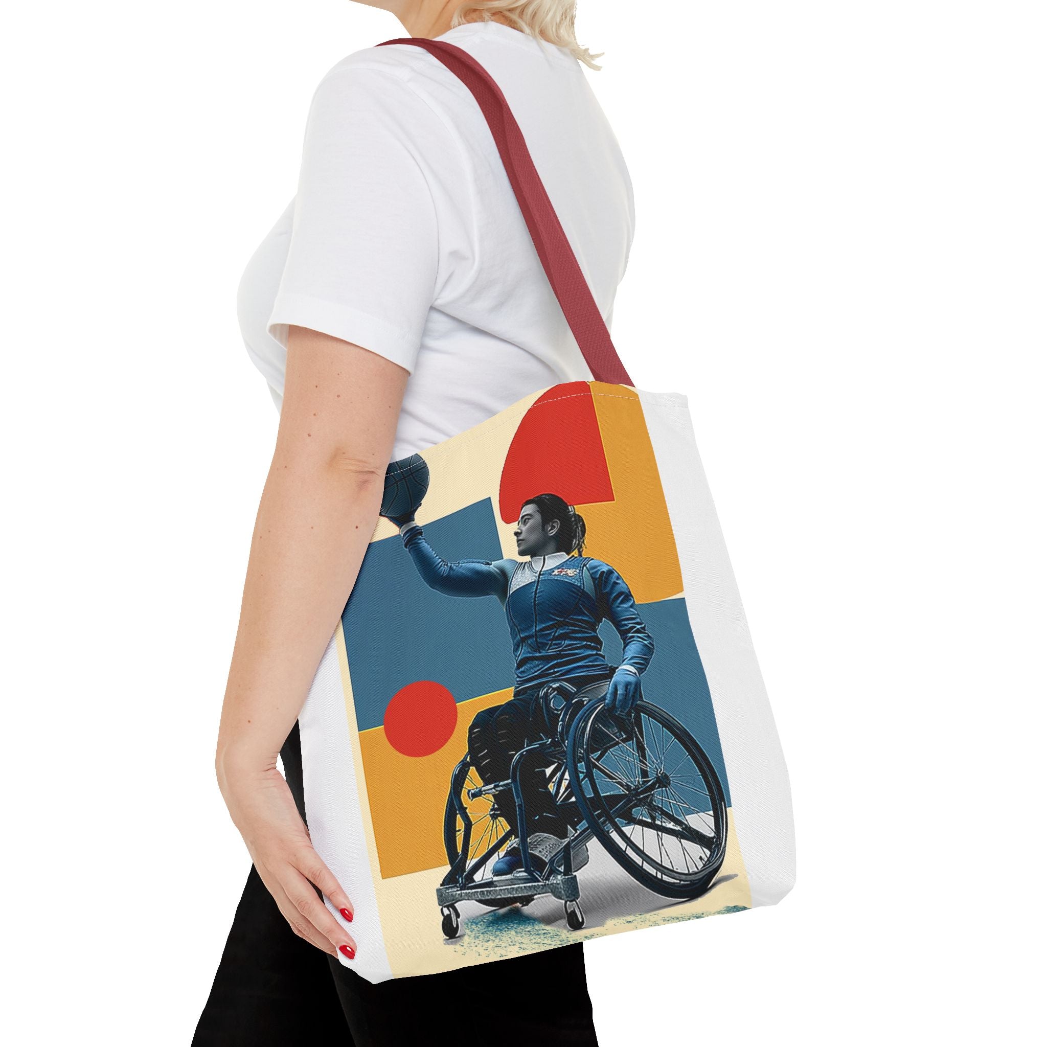 Inspirational Wheelchair Sports Tote Bag | Motivational Gym Bag, Everyday Use, Eco-Friendly Gift, Unique Sporty Design