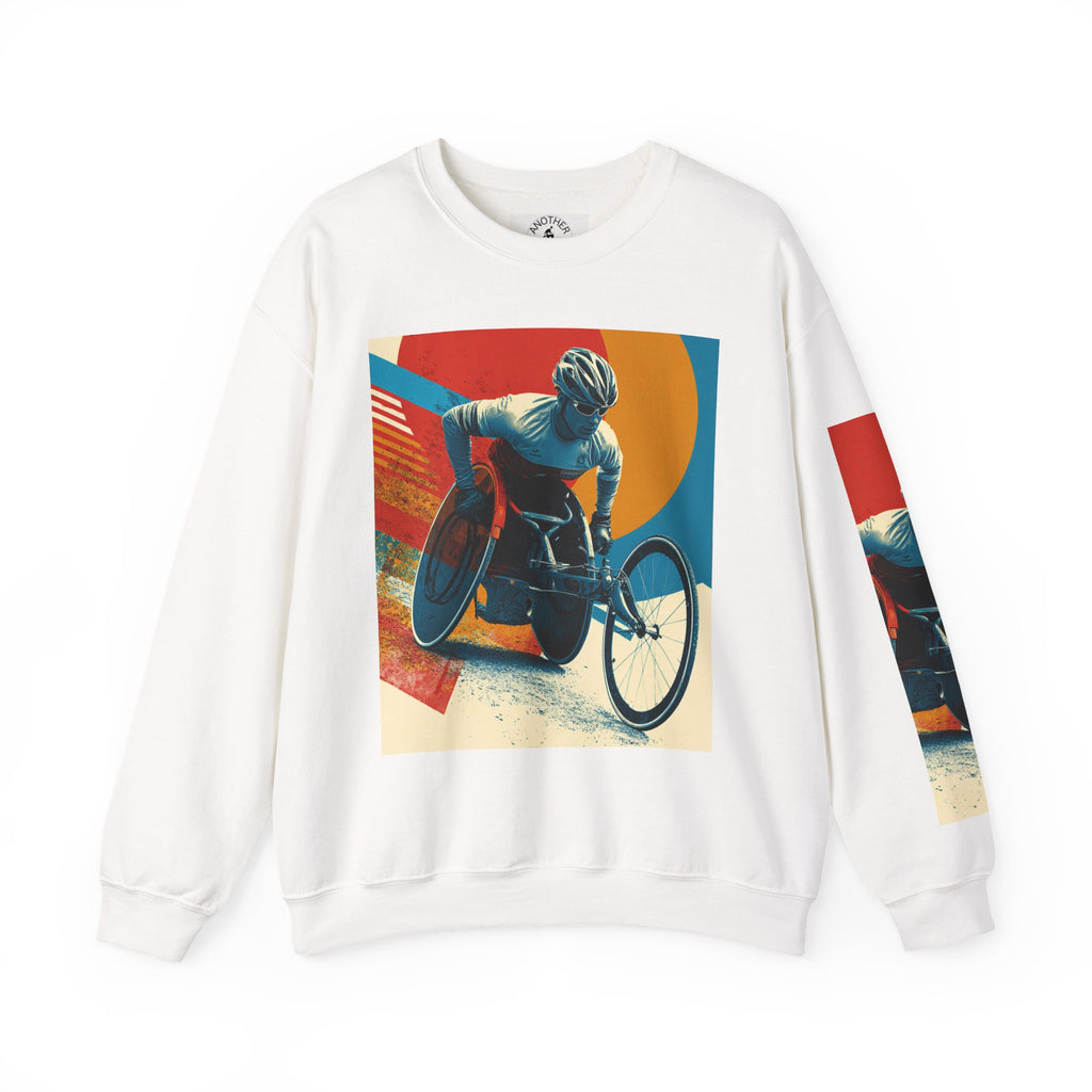 Inclusive WheelChair Course Sports Themed Sweatshirt for Empowerment, Unisex Heavy Blend Crewneck, Inspirational Gift for Activists