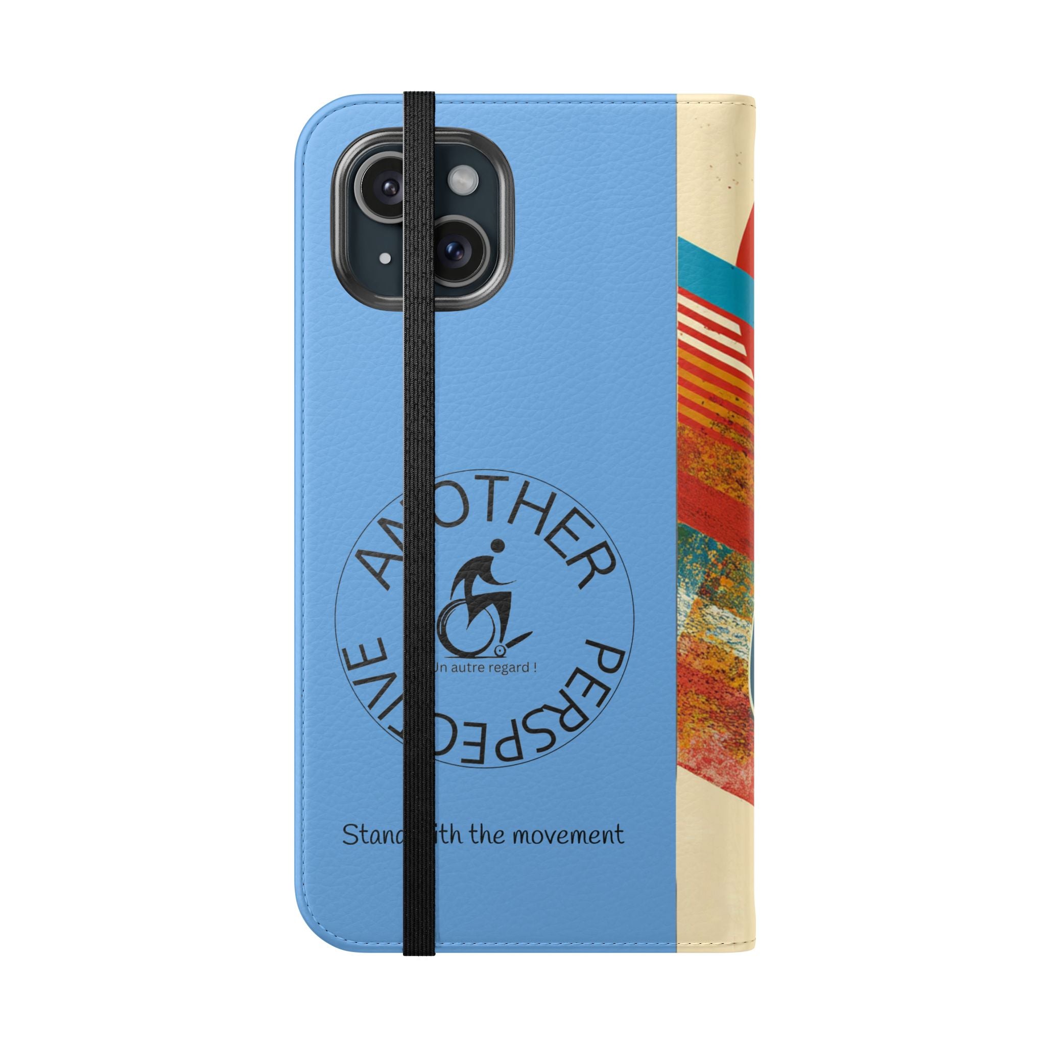 Mobility Advocate Flip Case for Phone Wheelchair, Supportive Gift for Activists, Stylish Wallet Phone Case, Perfect for Everyday Use