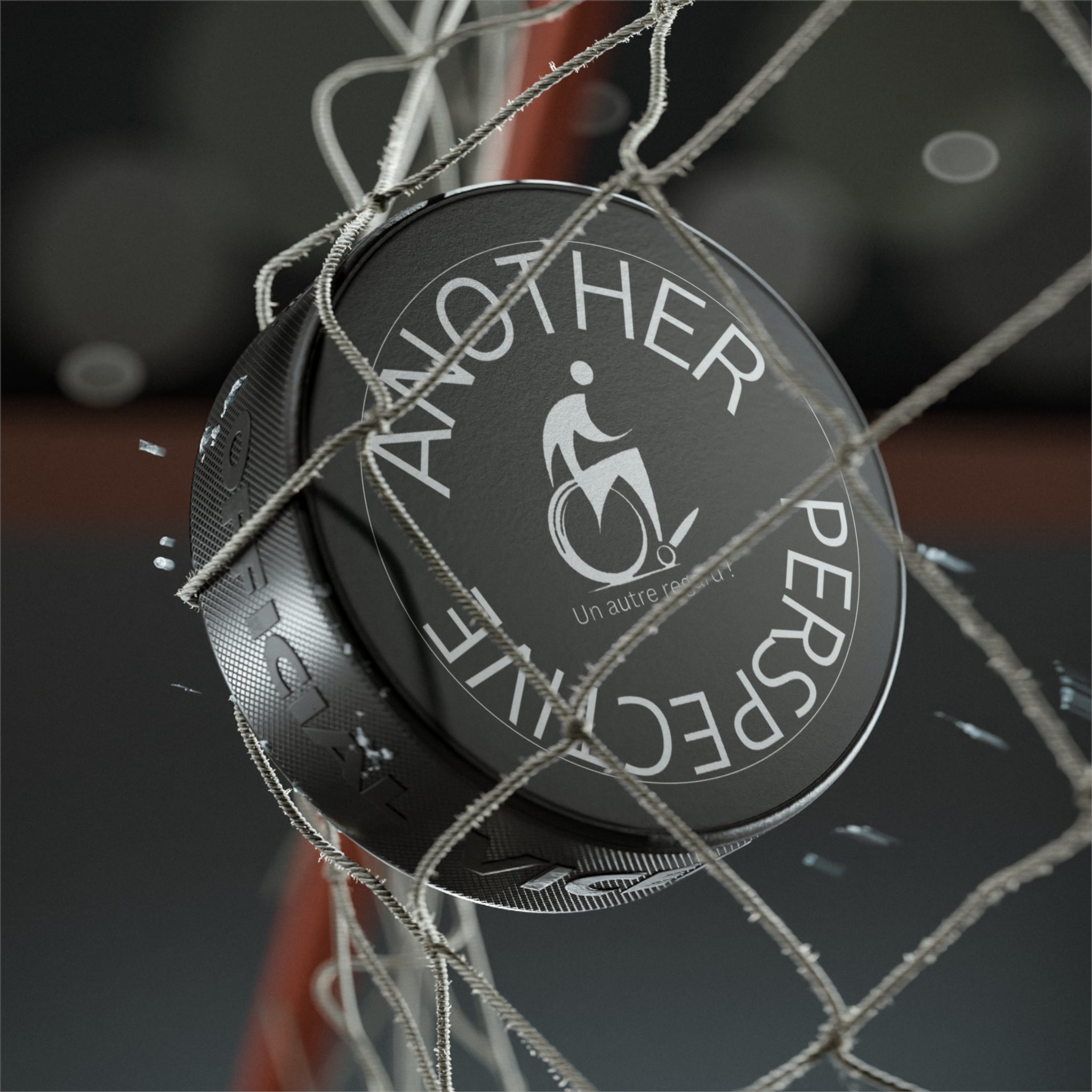 Hockey Puck, Disabled Sports Memorabilia, Adaptive Sports Gift, Unique Hockey Decor, Inclusive Gifts for All