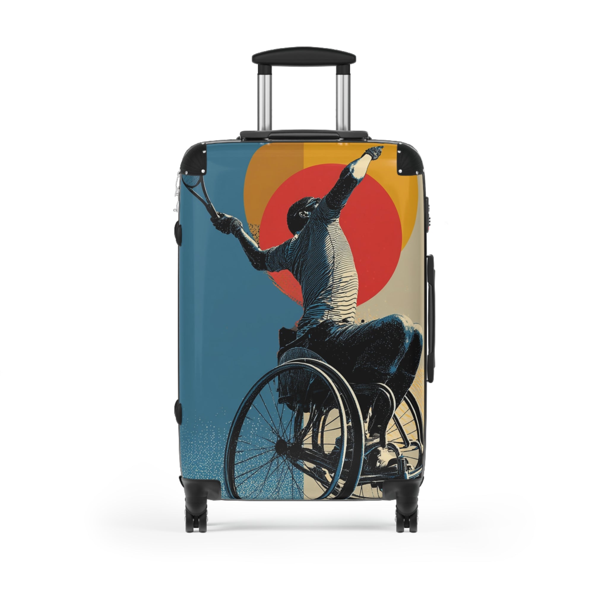 Wheelchair Tennis Athlete Suitcase - Travel Gear for Adaptive Sports, Unique Luggage, Inspirational Gift, Mobility Travel, Adventure Bag