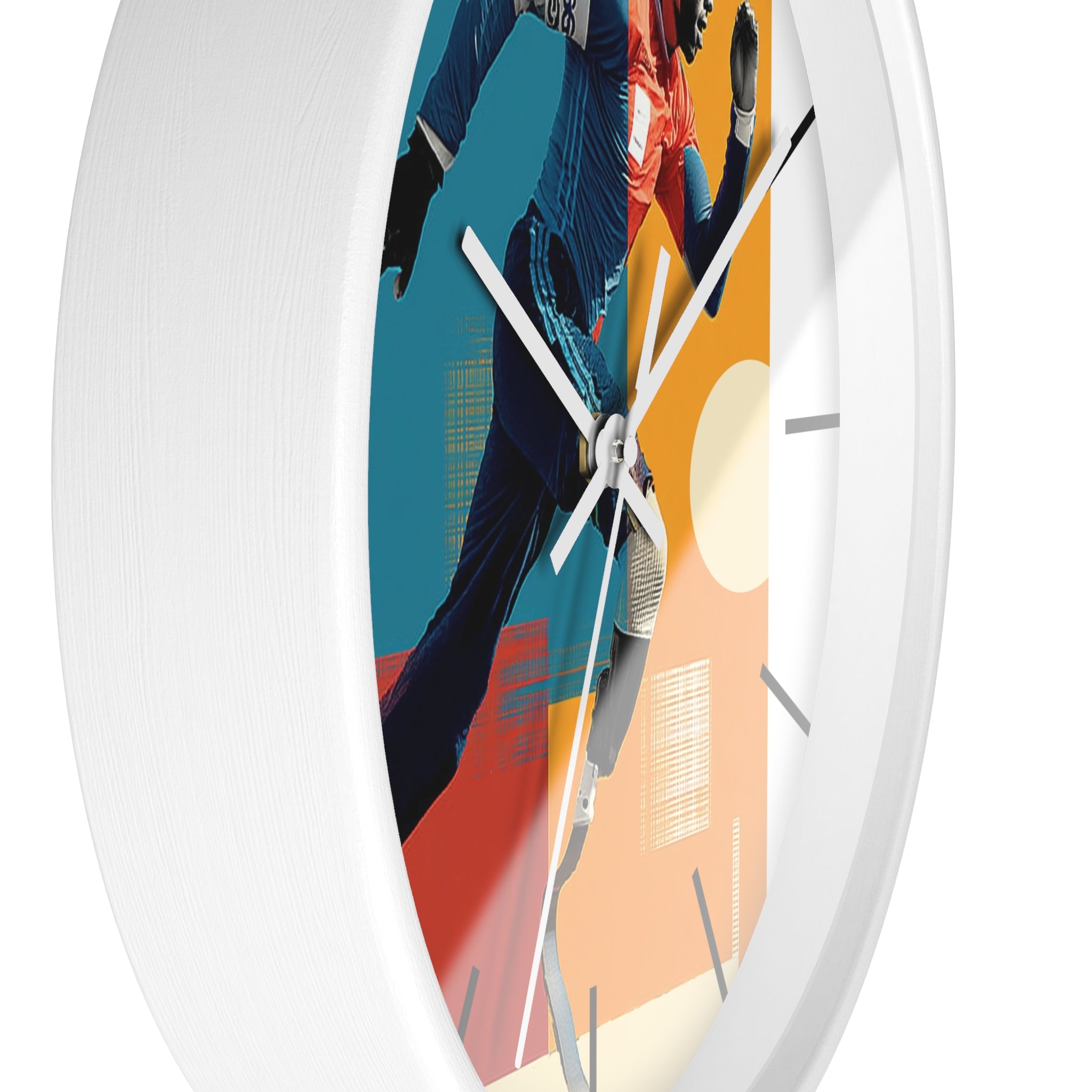 Motivational Sports Course Wall Clock, Inspirational Decor for Athletes, Fitness Gift, Perfect for Home Gym, Competition, or Office