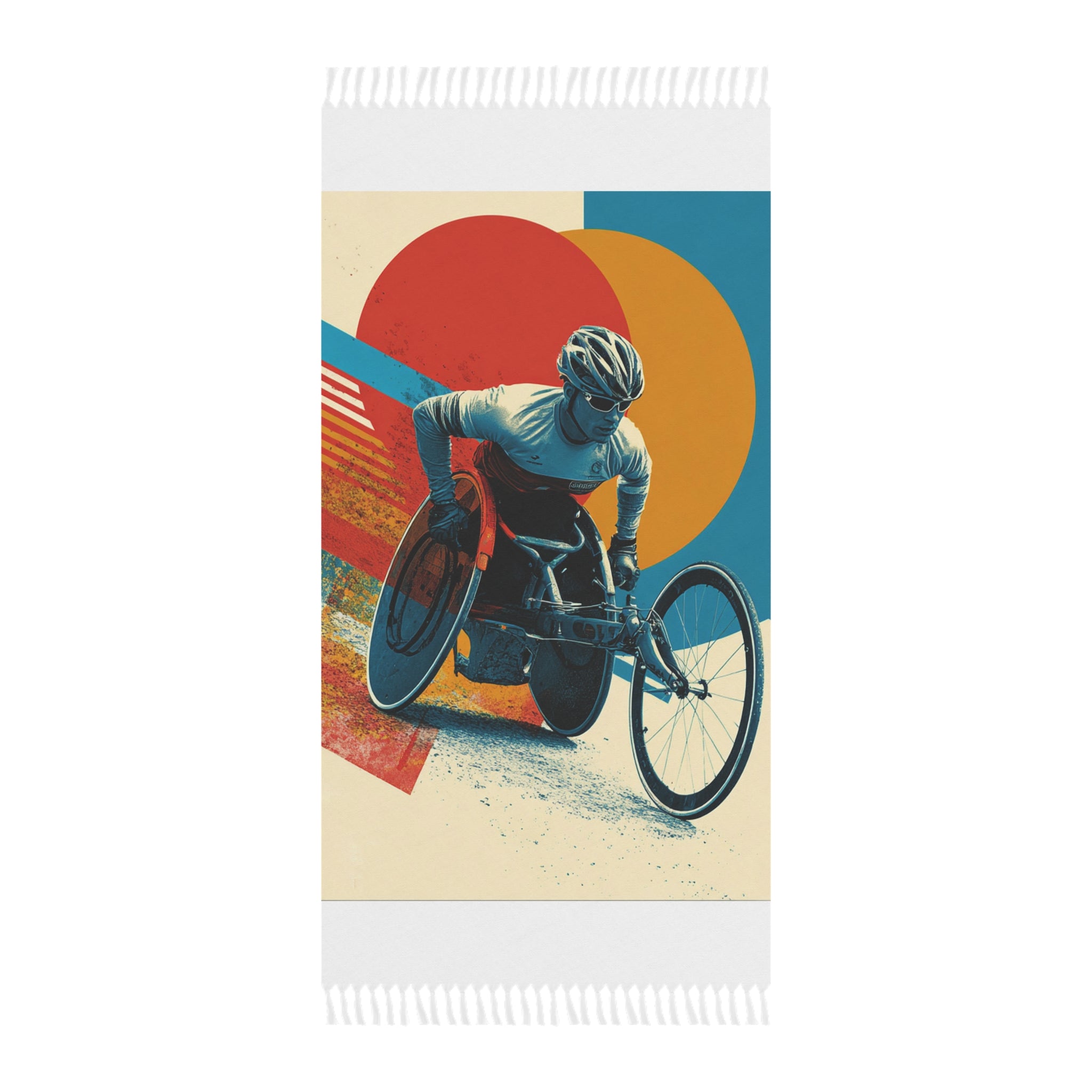 Boho Beach Towel - Vibrant Wheelchair Runner Design for Beach Days, Summer Fun, Gym Workout, Poolside Lounging, Outdoor Adventures