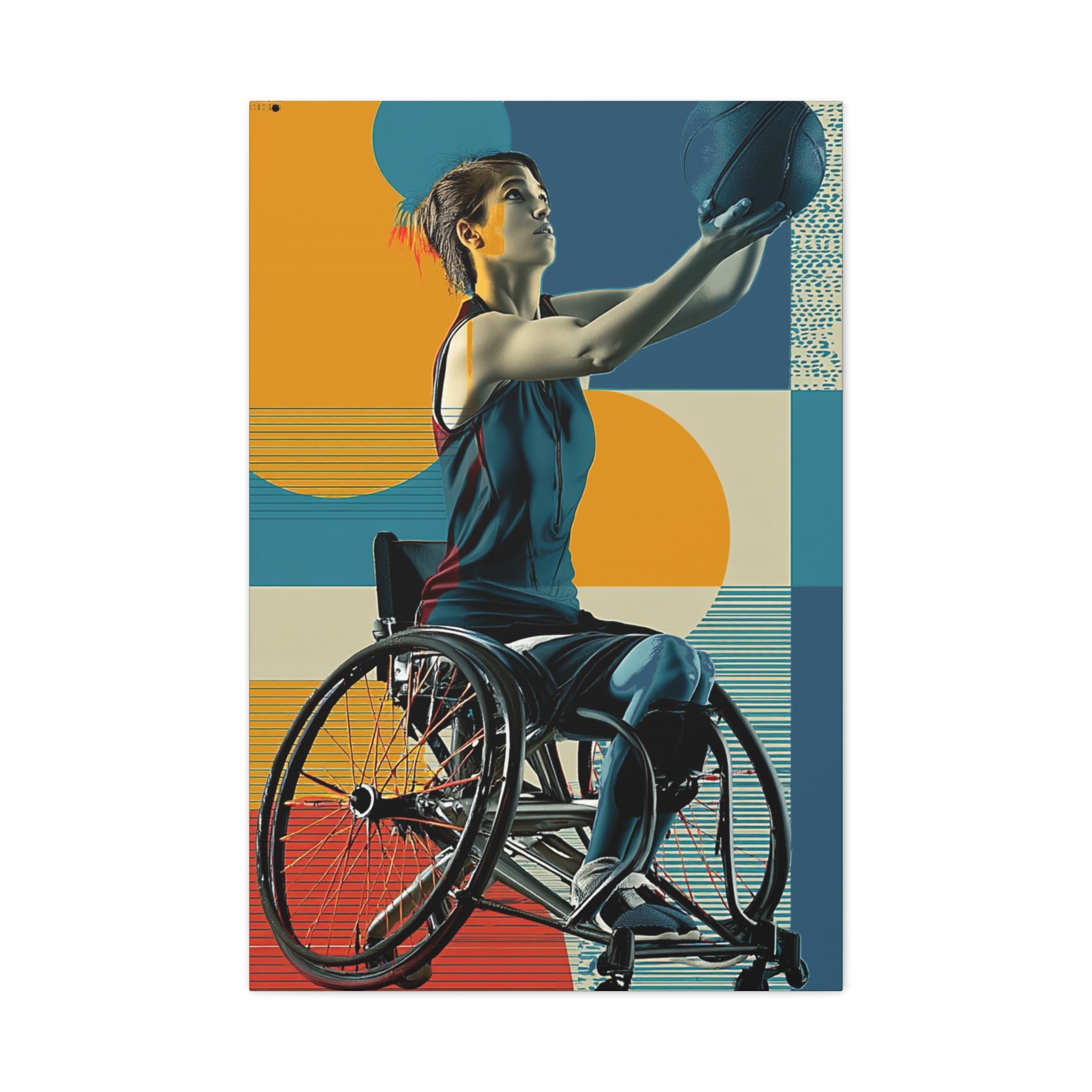 Empowering Wheelchair Basket Canvas Art, Inspirational Wall Decor, Motivational Home Decor, Unique Gift for Sports Enthusiasts, [...]
