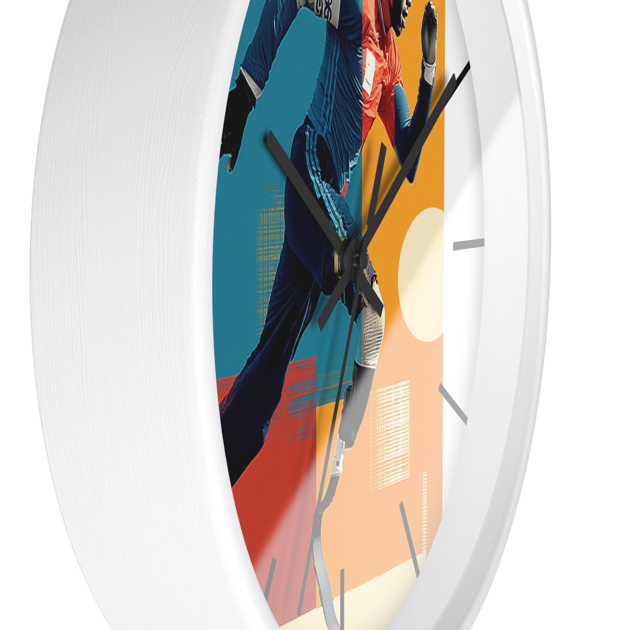 Motivational Sports Course Wall Clock, Inspirational Decor for Athletes, Fitness Gift, Perfect for Home Gym, Competition, or Office