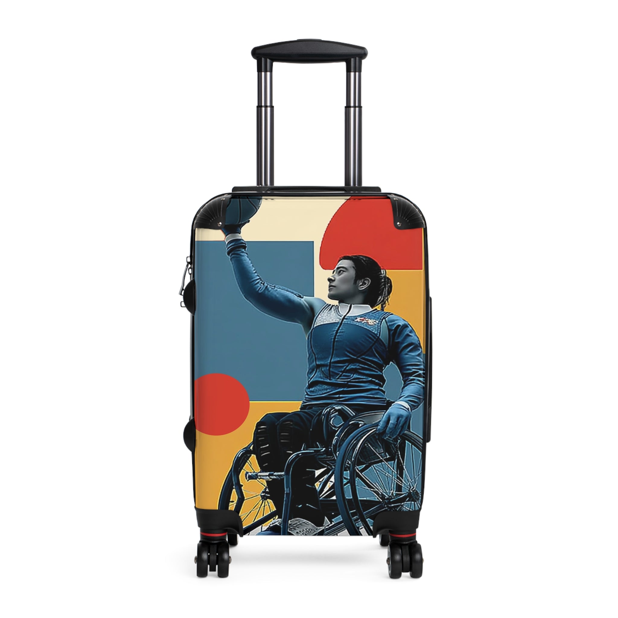 Wheelchair Basket Athlete Suitcase - Travel Gear for Adaptive Sports, Unique Luggage, Inspirational Gift, Mobility Travel, Adventure Bag