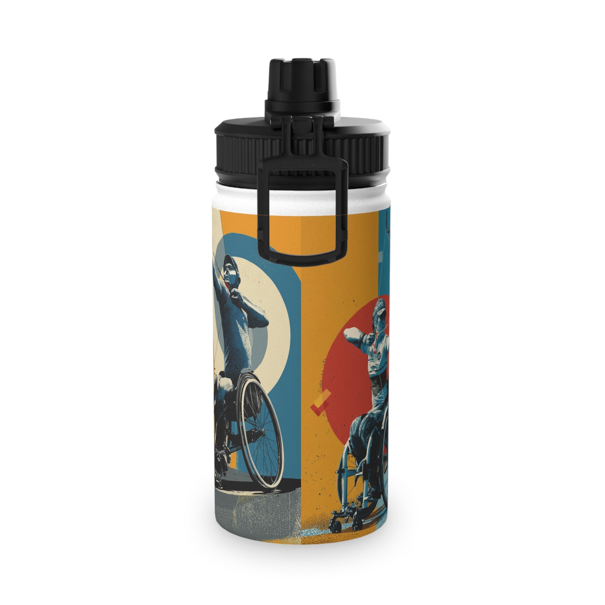 Vibrant Water Archery Bottle, Stainless Steel Sports Bottle, Eco-Friendly Hydration, Outdoor Adventure Gear, Unique Gift for Cyclists