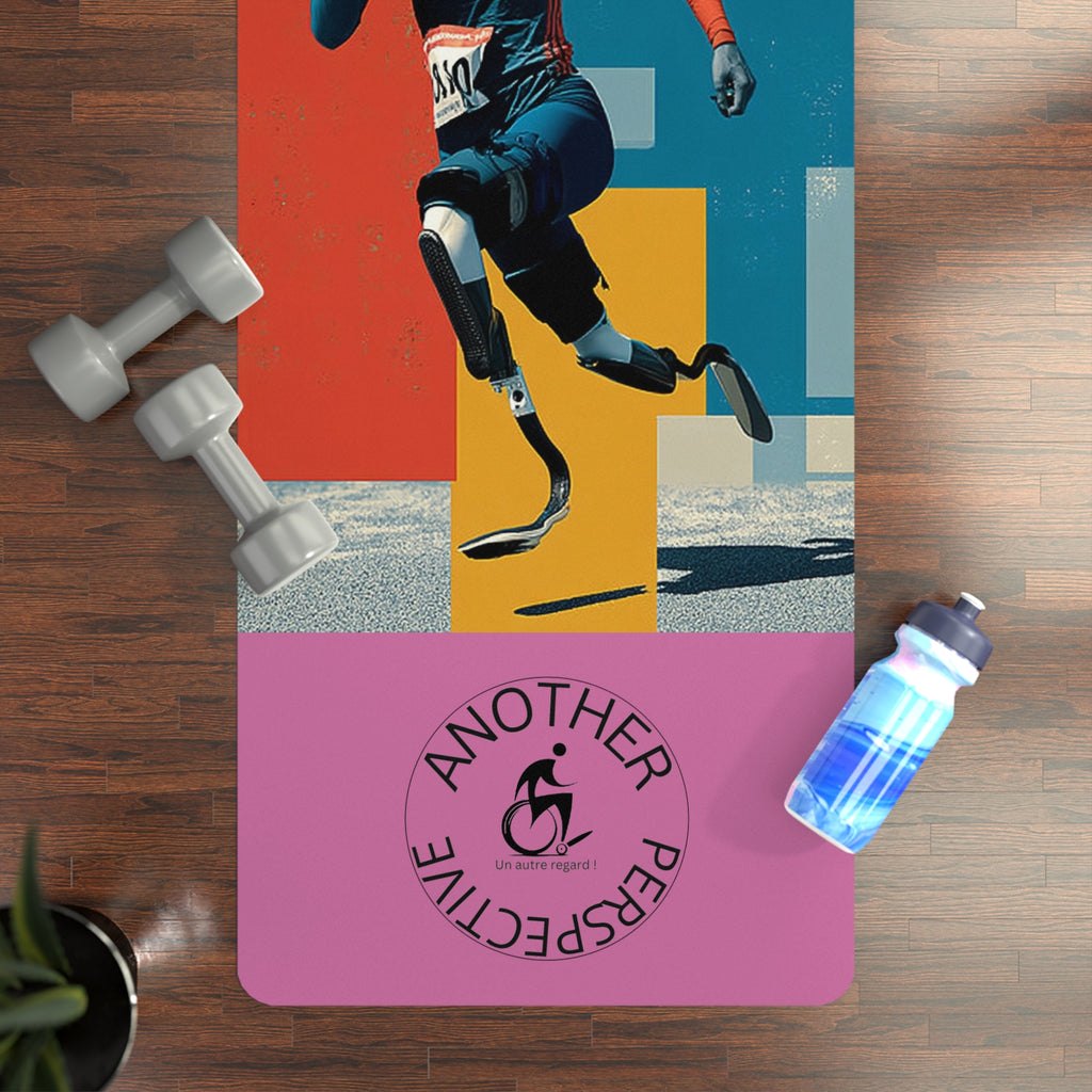 Rubber Yoga Mat with Inspirational Design - Ideal for Fitness Lovers, Home Workouts, Yoga Classes, Mindfulness, Gift for Yogis