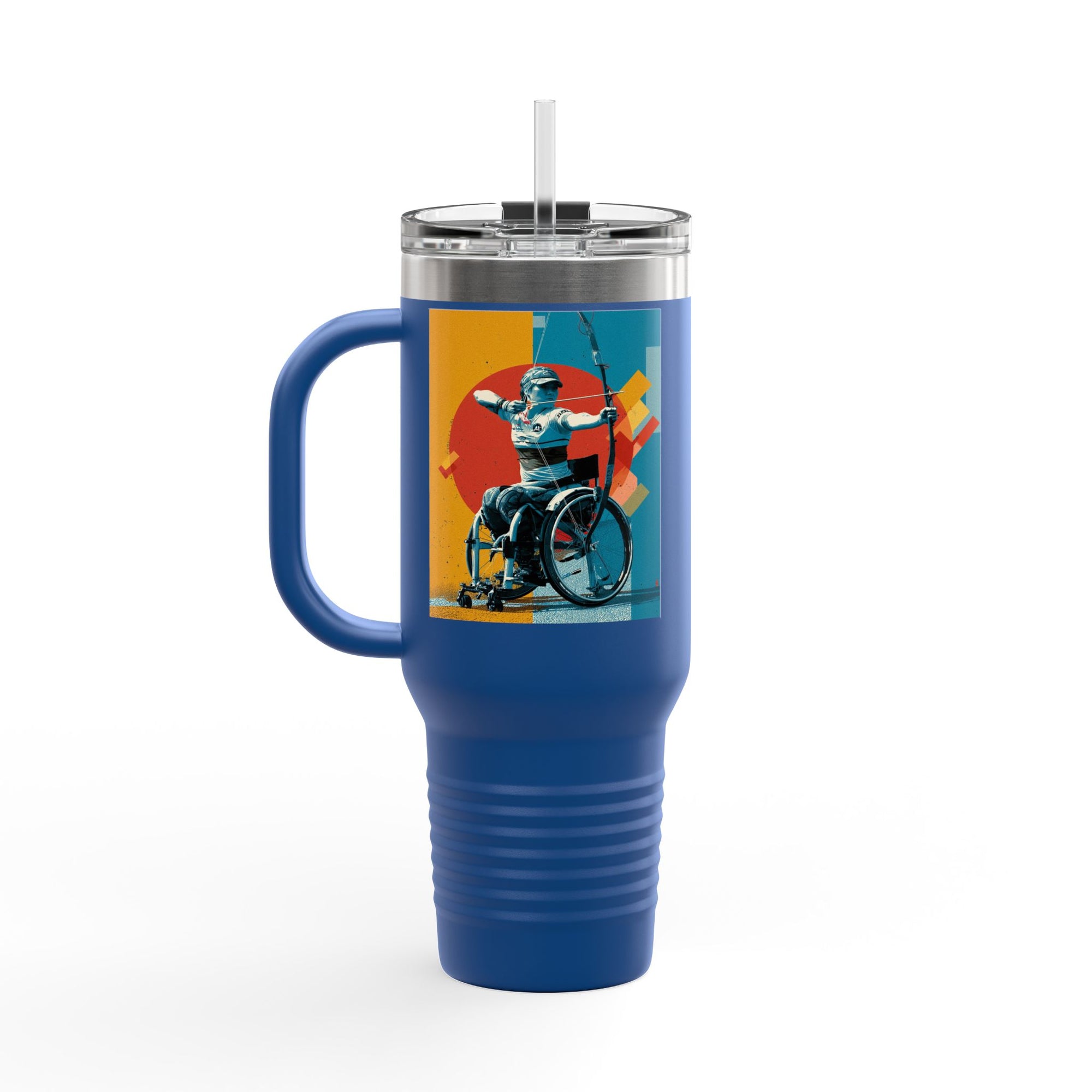 Vibrant Insulated Travel Mug for On-the-Go Coffee Lovers, Motivational Mug, Daily Hydration, Sports Enthusiast Gift