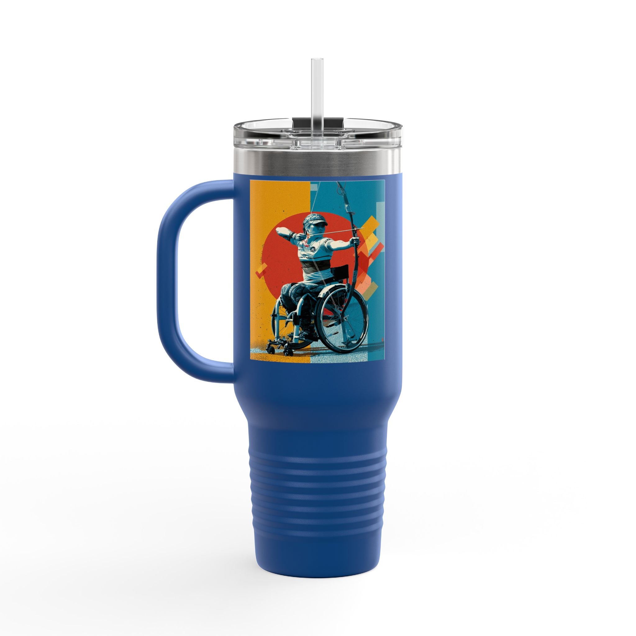 Vibrant Insulated Travel Mug for On-the-Go Coffee Lovers, Motivational Mug, Daily Hydration, Sports Enthusiast Gift