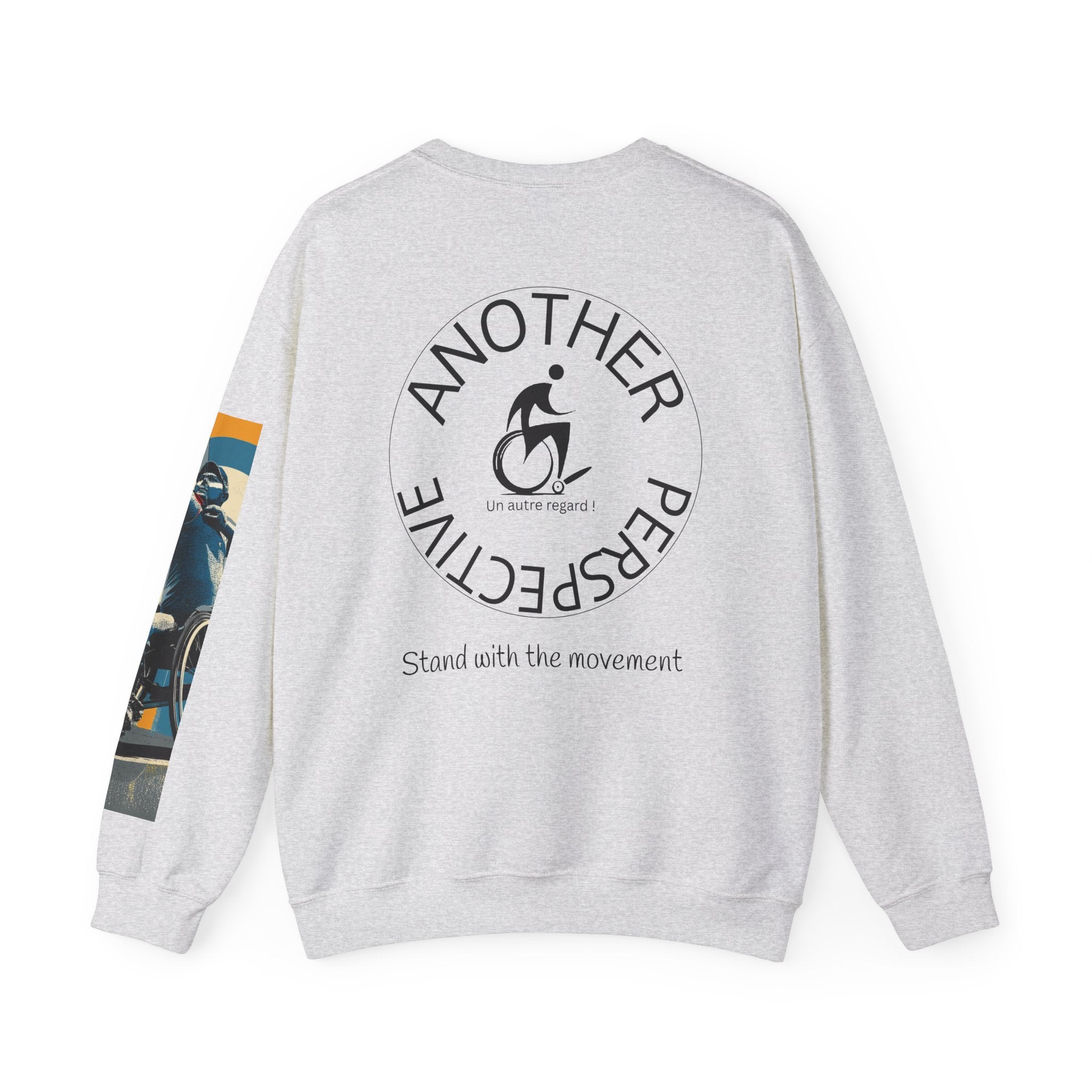 Inclusive WheelChair Archery Sports Themed Sweatshirt for Empowerment, Unisex Heavy Blend Crewneck, Inspirational Gift for Activists