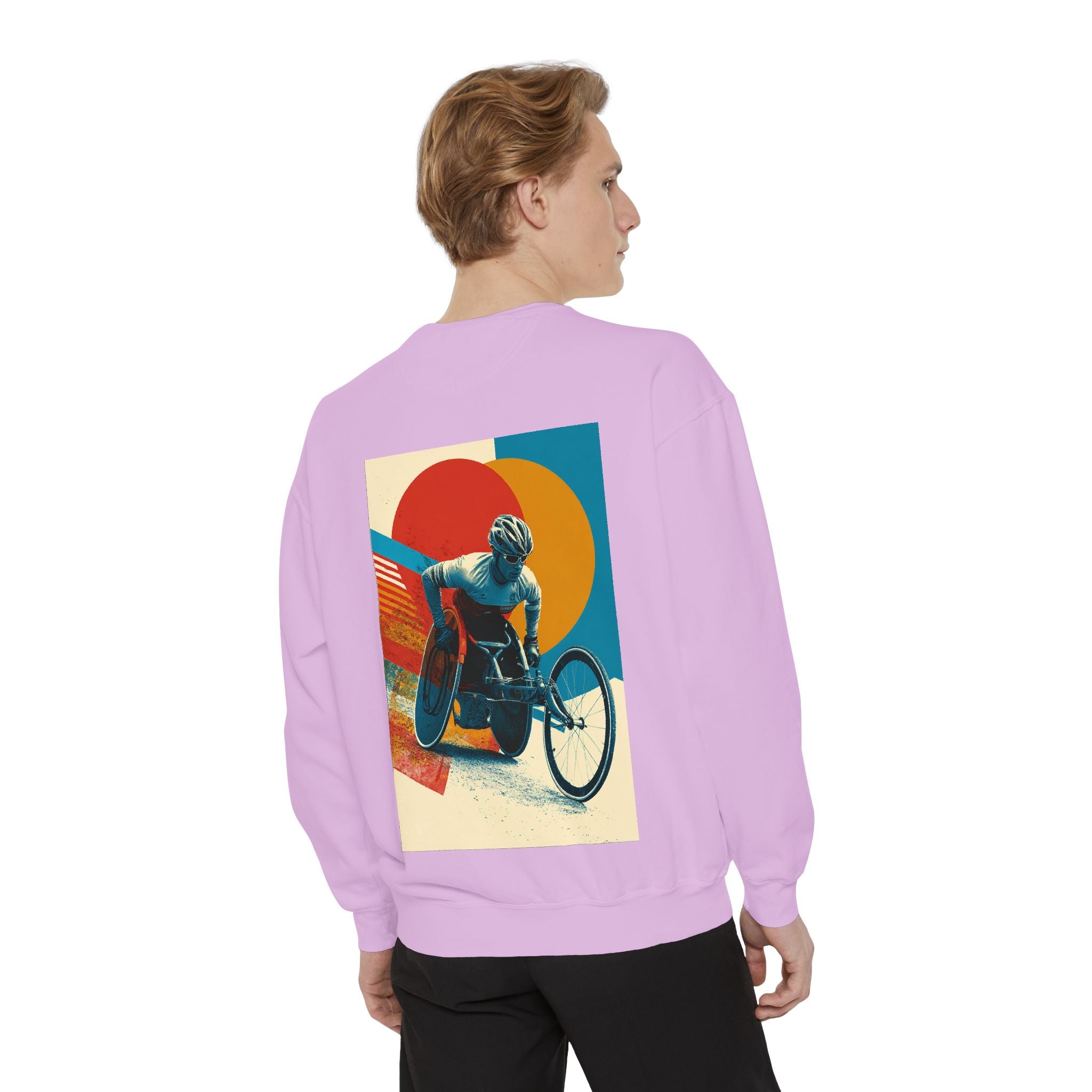 Inspirational Unisex Sweatshirt - Motivational Sports Wheelchair course Design | Perfect for Coaches, Athletes, Gifts, Casual Wear, and Events