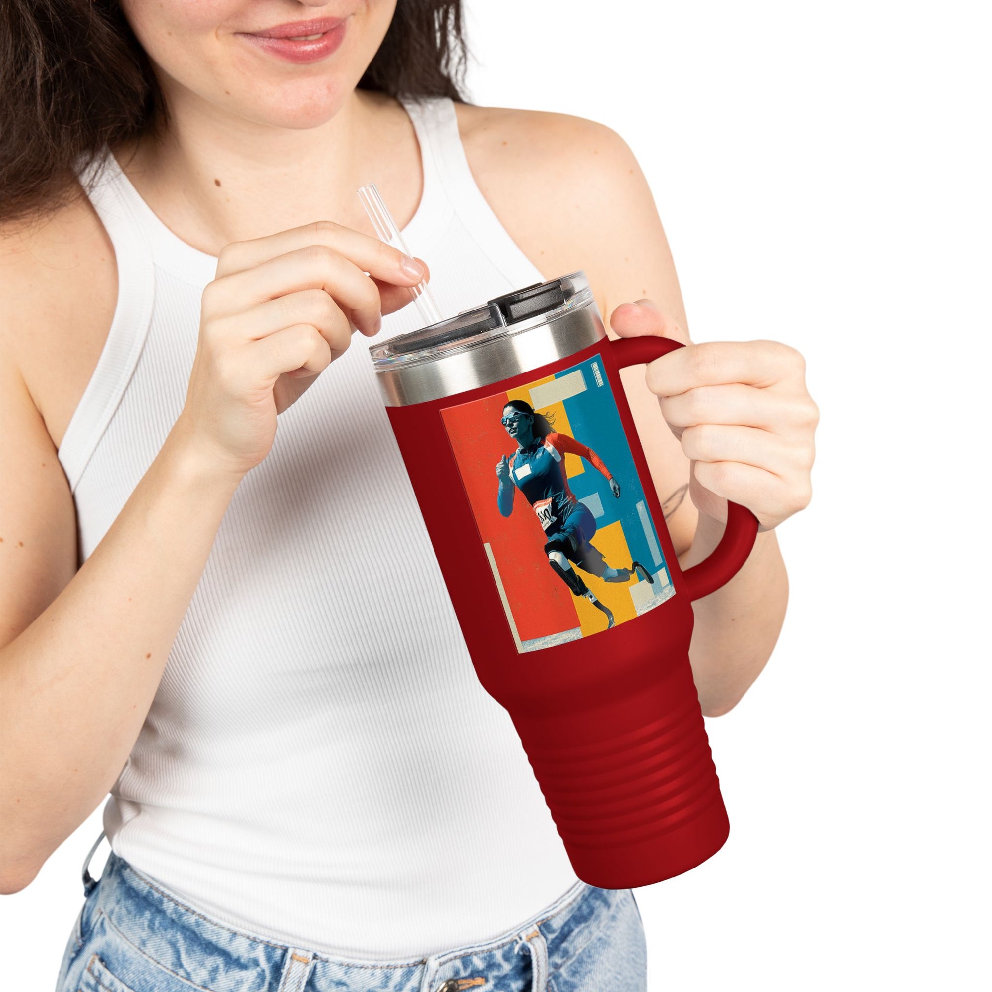 Vibrant Insulated Travel Mug, 40oz | Stylish Drinkware for Outdoor Adventures, Sports, Travel, Gifts