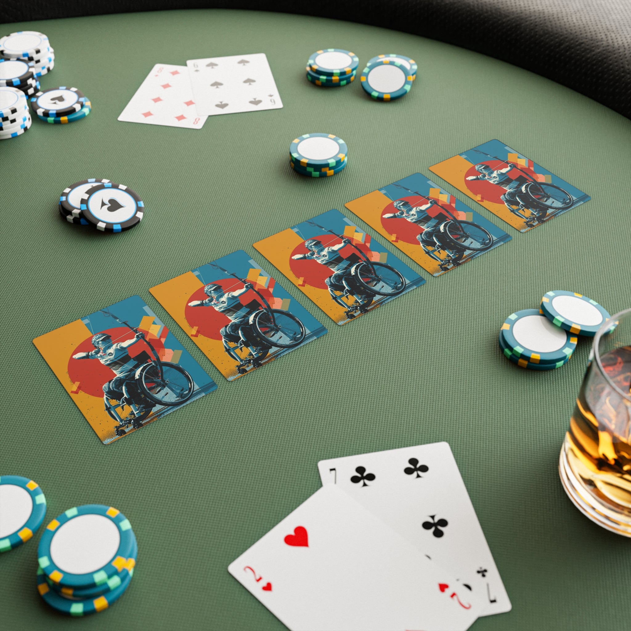 Poker Card Set Archery, Playing Cards for Game Night, Unique Gift for Poker Lovers, Fun Family Activity, Card Game Accessories, Casino Theme Decor