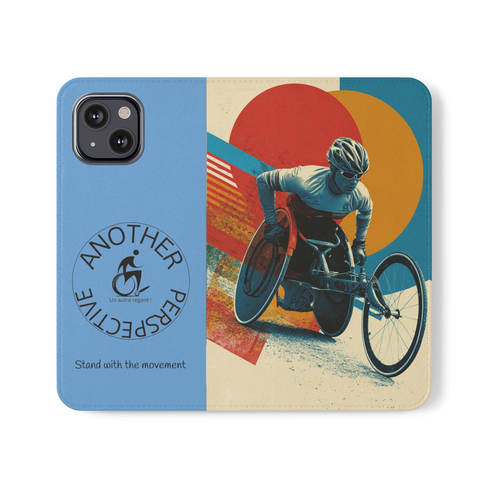 Mobility Advocate Flip Case for Phone Wheelchair, Supportive Gift for Activists, Stylish Wallet Phone Case, Perfect for Everyday Use