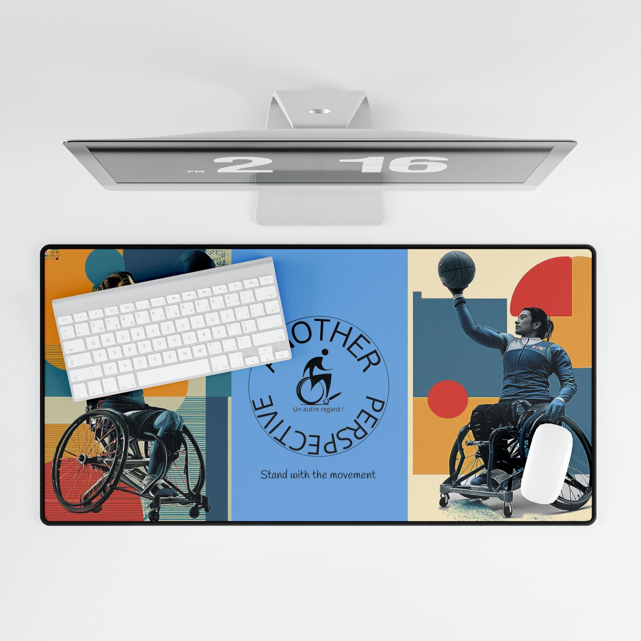 Adaptive Basket Sports Desk Mat - Another Perspective | Motivational Workspace Décor, Office Gift, Inspirational Desk Pad, Home Office Decor, [...]