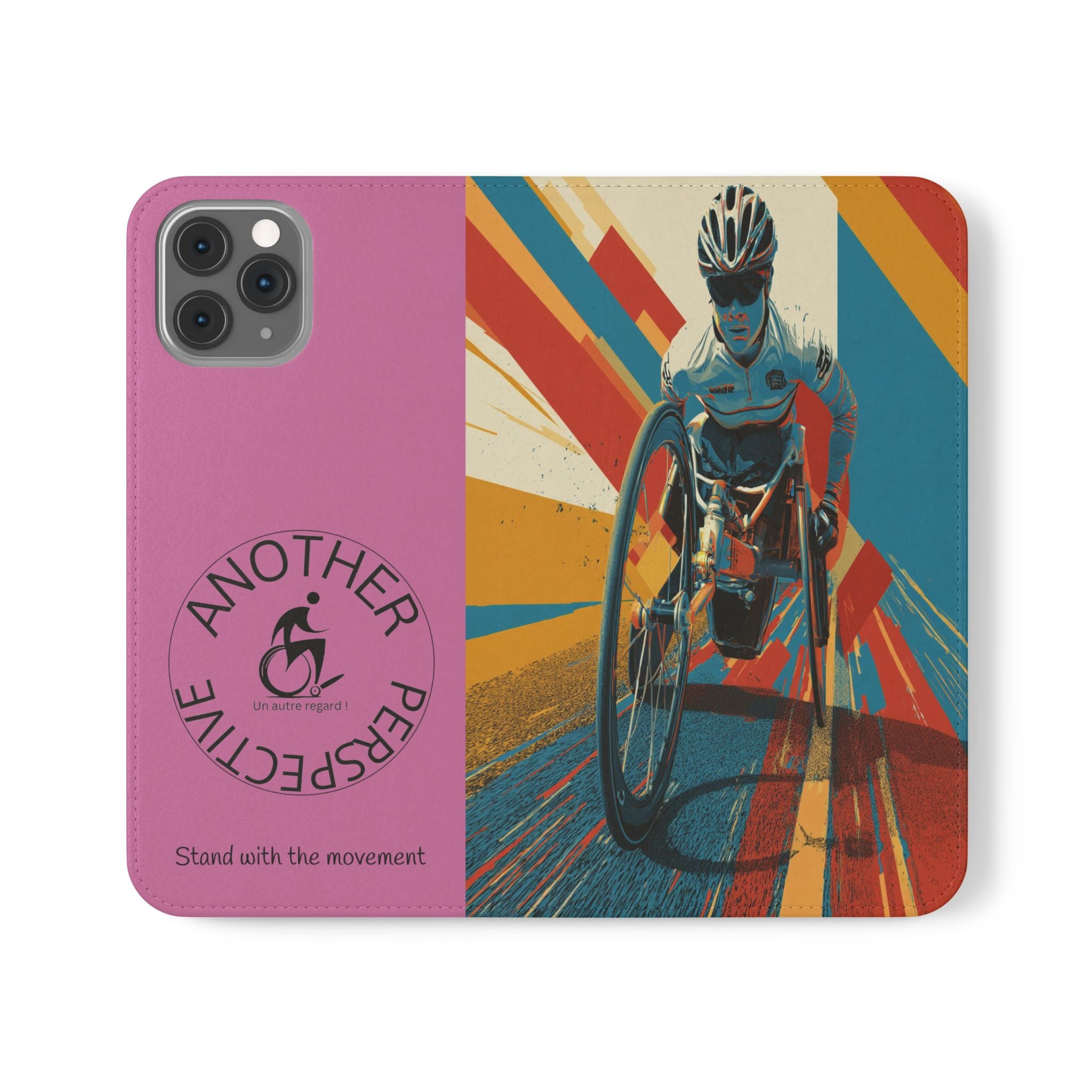 Inclusive Flip Cases for All Wheelchair, Phone Wallet, Strong & Stylish, Stand with the Movement, Perfect Gift, Everyday Use