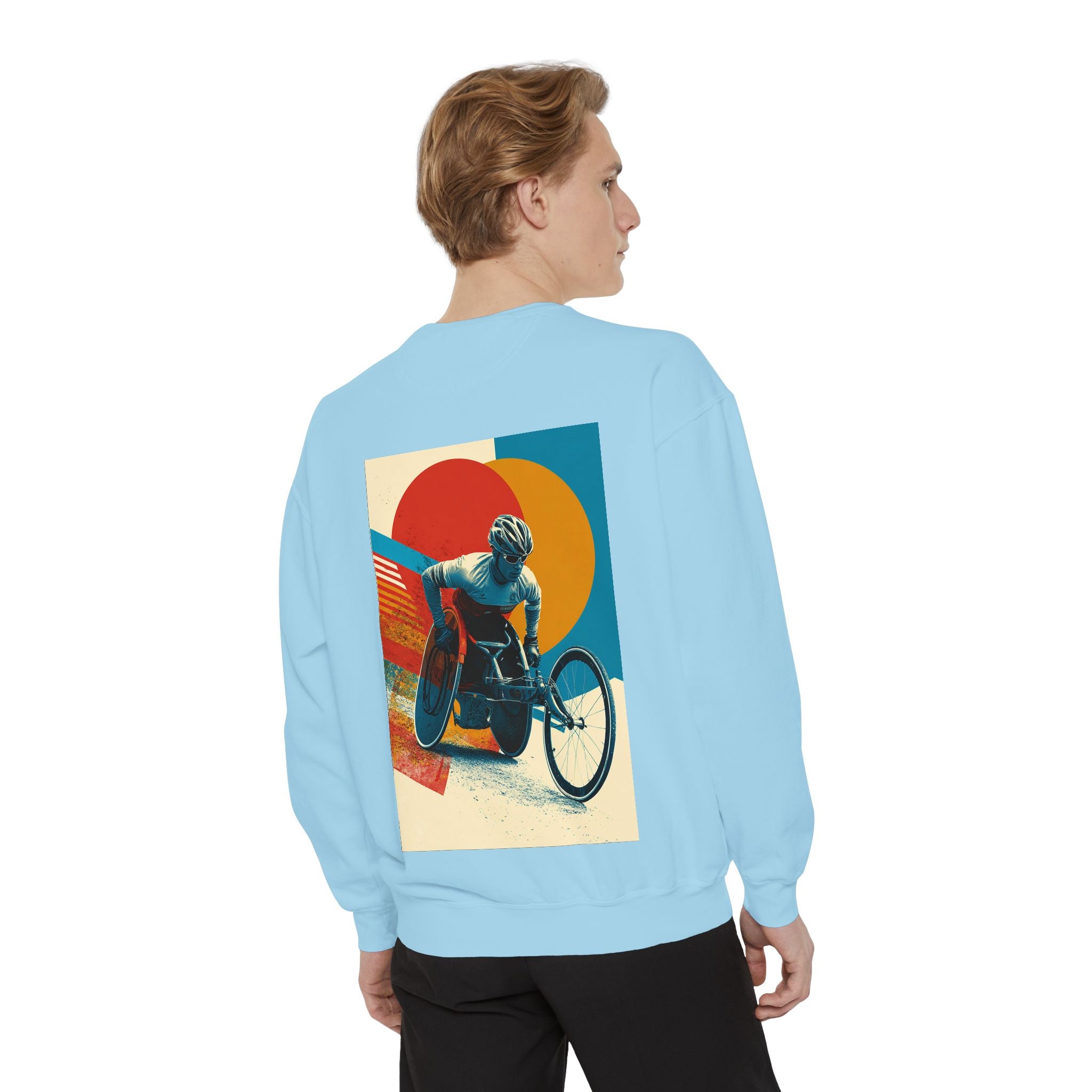 Inspirational Unisex Sweatshirt - Motivational Sports Wheelchair course Design | Perfect for Coaches, Athletes, Gifts, Casual Wear, and Events