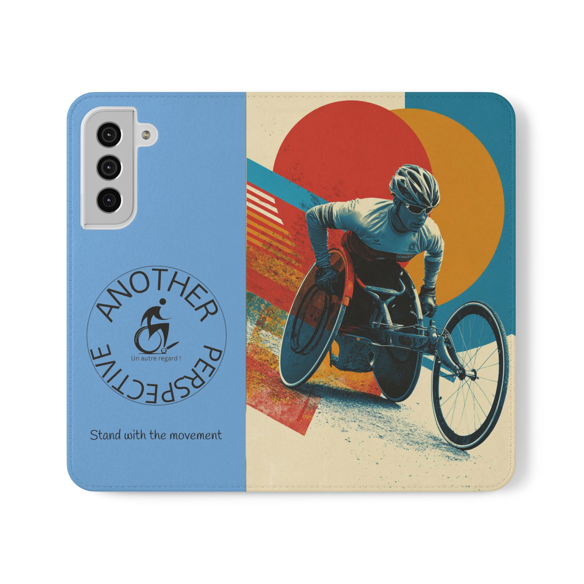 Mobility Advocate Flip Case for Phone Wheelchair, Supportive Gift for Activists, Stylish Wallet Phone Case, Perfect for Everyday Use