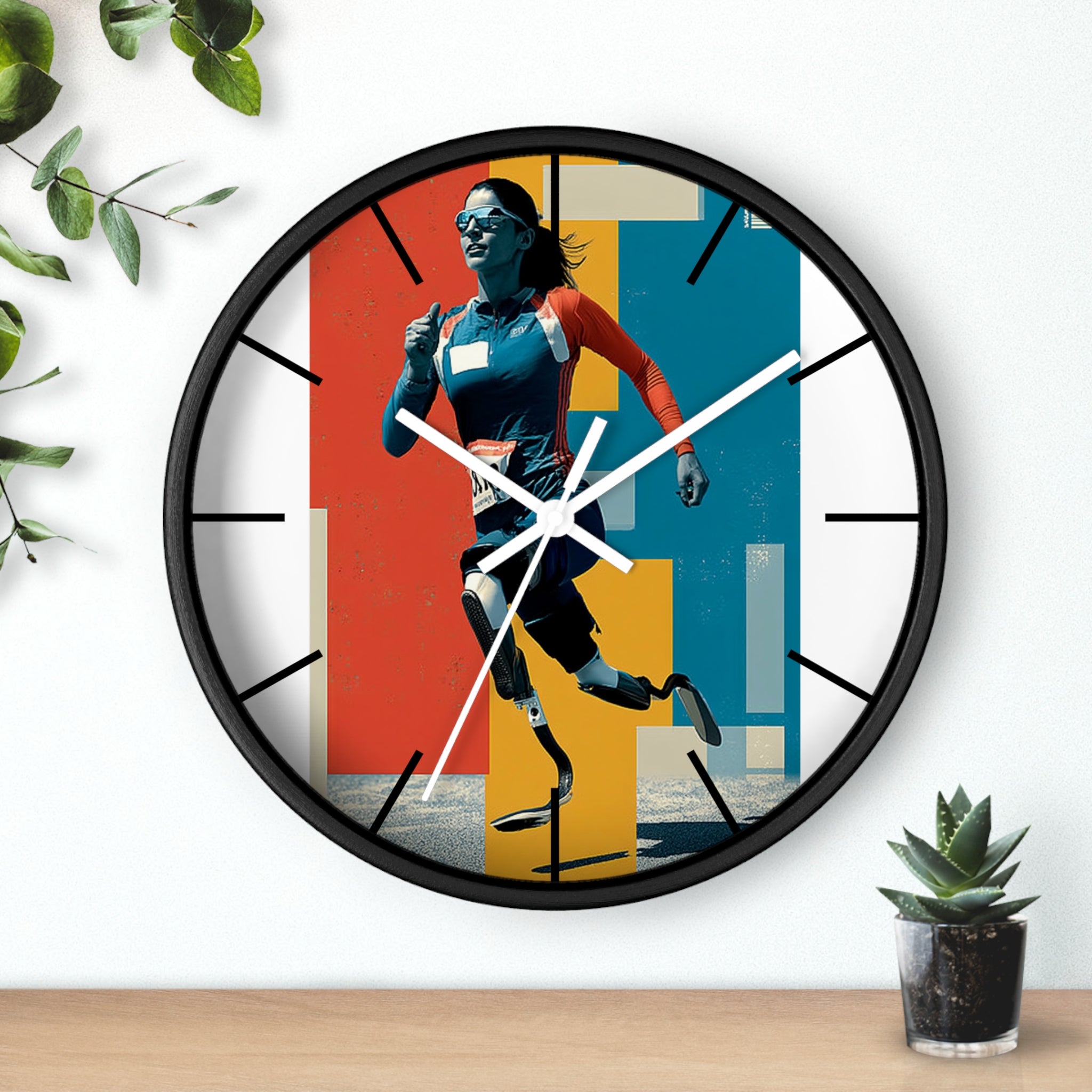 Motivational Sports Course Wall Clock, Inspirational Decor for Athletes, Fitness Gift, Perfect for Home Gym, Competition, or Office