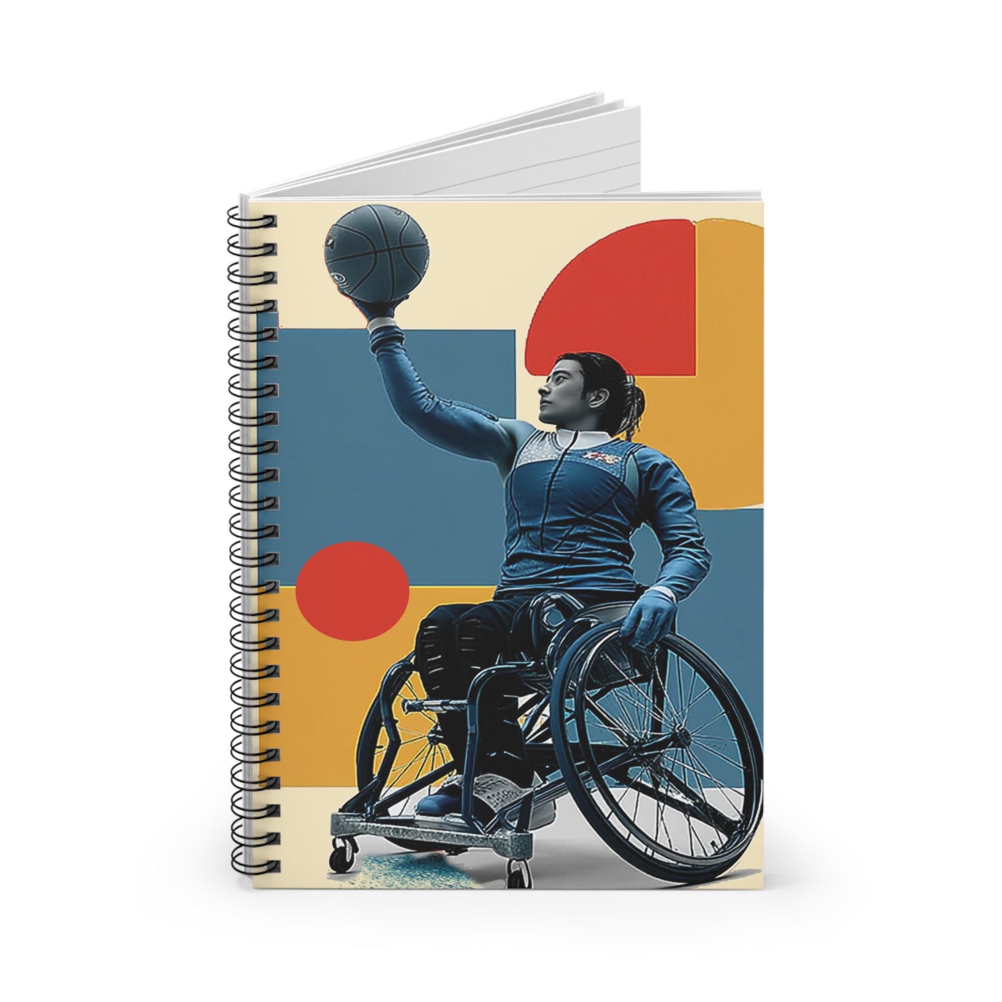 Inspirational Spiral Notebook Basket- Empowering Artwork, Ideal for Goal-Setting, Journaling, Gifts for Athletes, Rehab Tools, Women's Empowerment