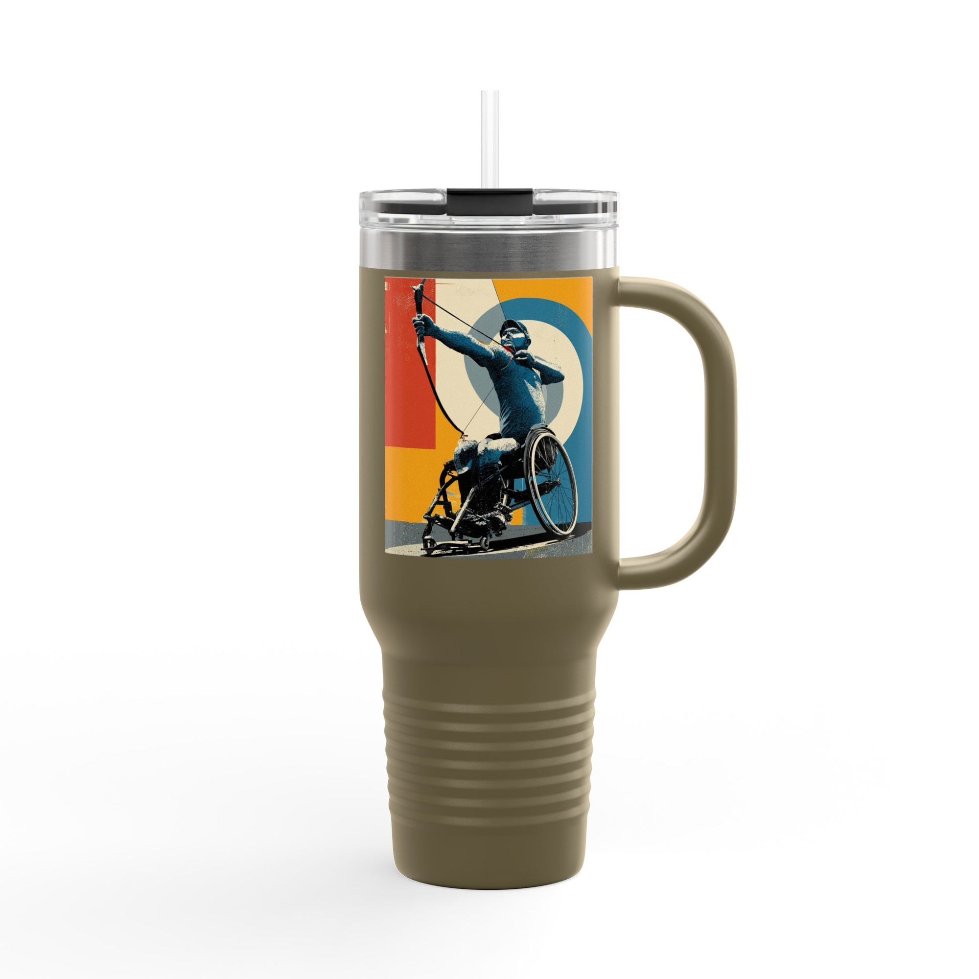 Vibrant Insulated Travel Mug for On-the-Go Coffee Lovers, Motivational Mug, Daily Hydration, Sports Enthusiast Gift