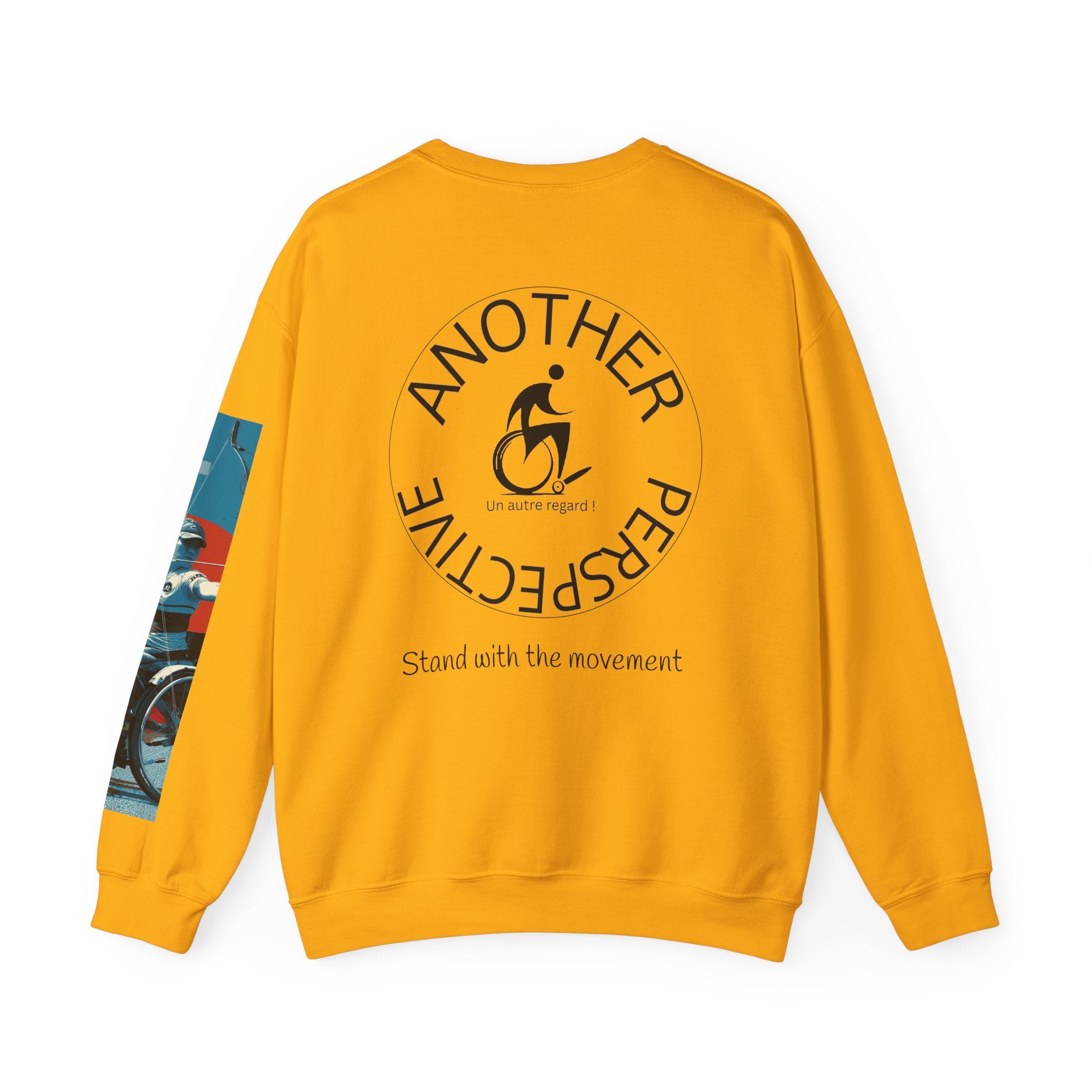 nclusive WheelChair Archery Sports Themed Sweatshirt for Empowerment, Unisex Heavy Blend Crewneck, Inspirational Gift for Activists