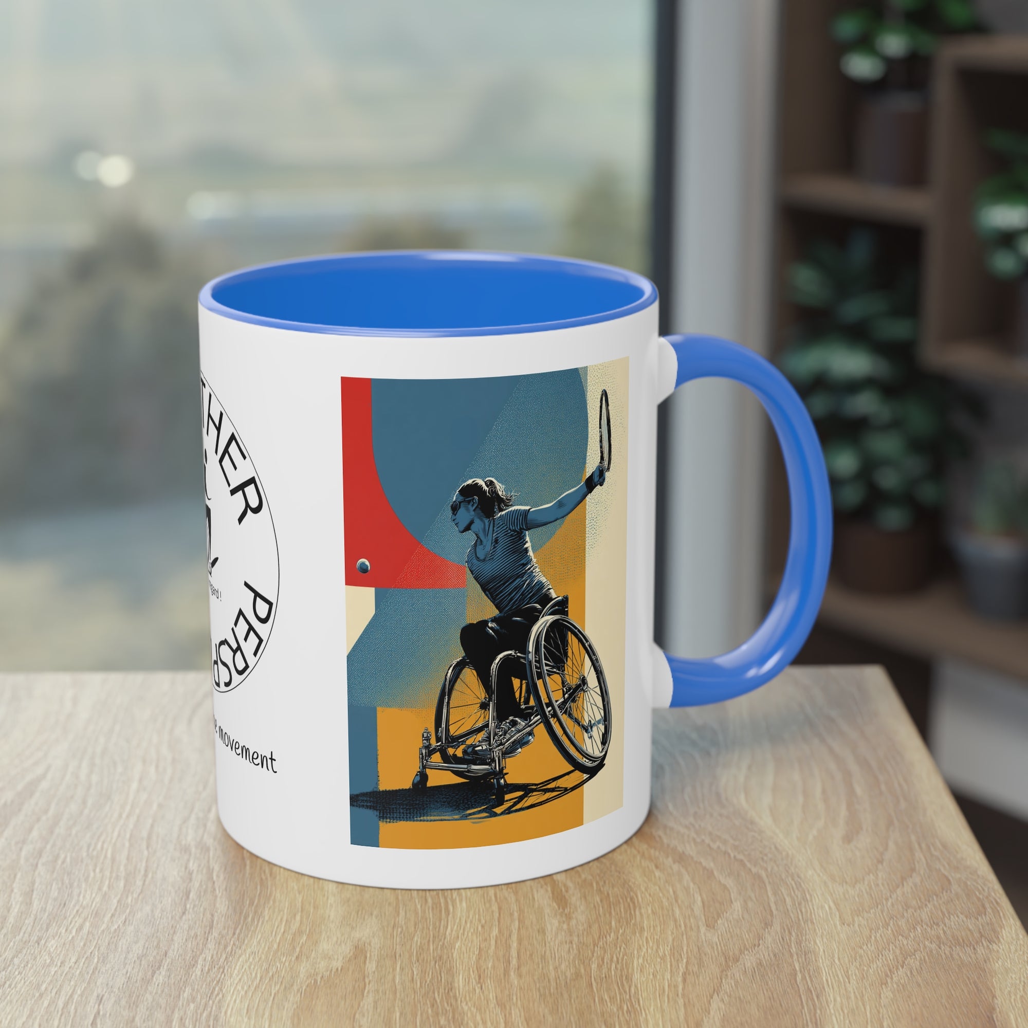 Dynamic Two-Tone Coffee Mug Tennis, Race-inspired Drinkware, Ideal Gift for Athletes, Motivational Morning Caffeine Boost, Sports Lover Cup