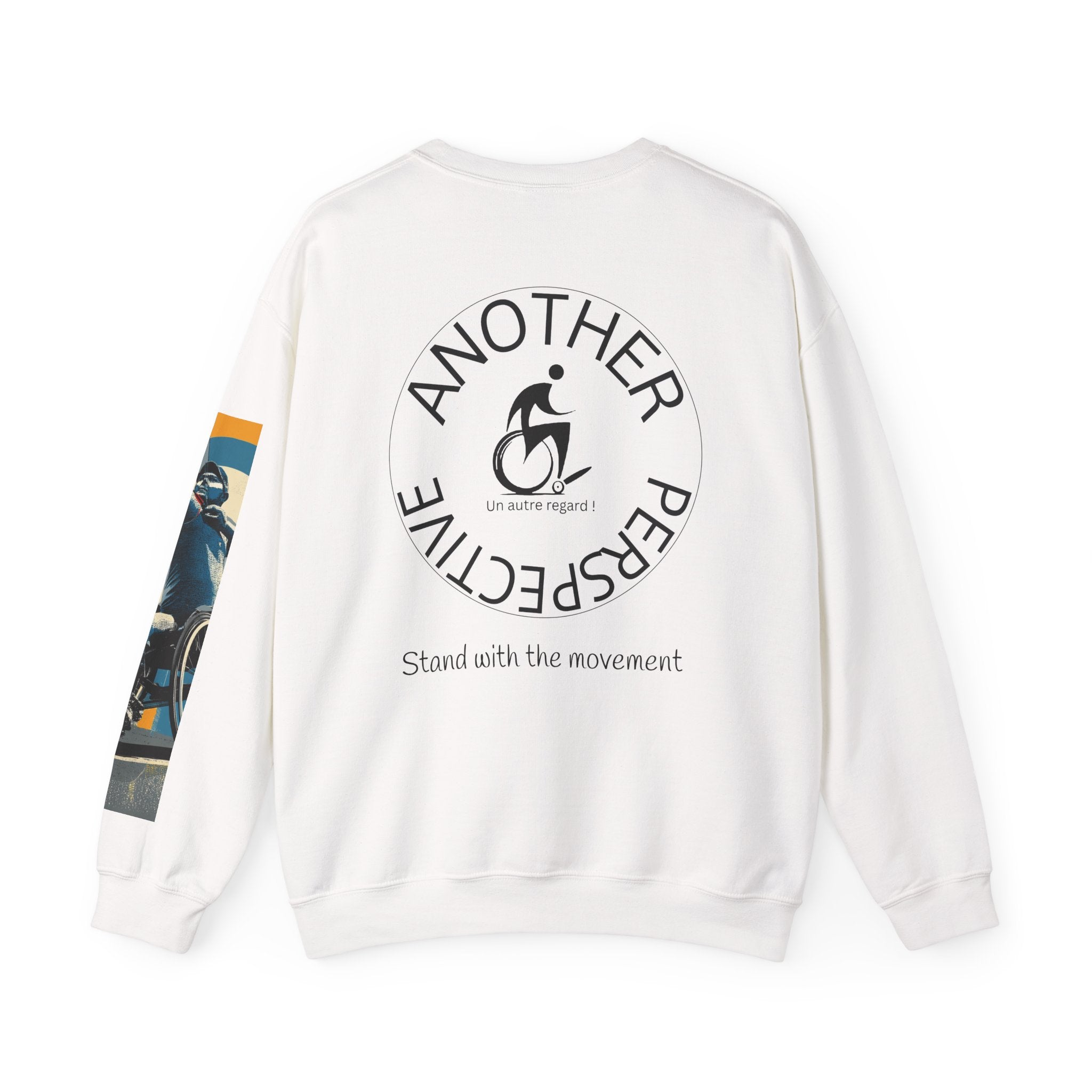 Inclusive WheelChair Archery Sports Themed Sweatshirt for Empowerment, Unisex Heavy Blend Crewneck, Inspirational Gift for Activists